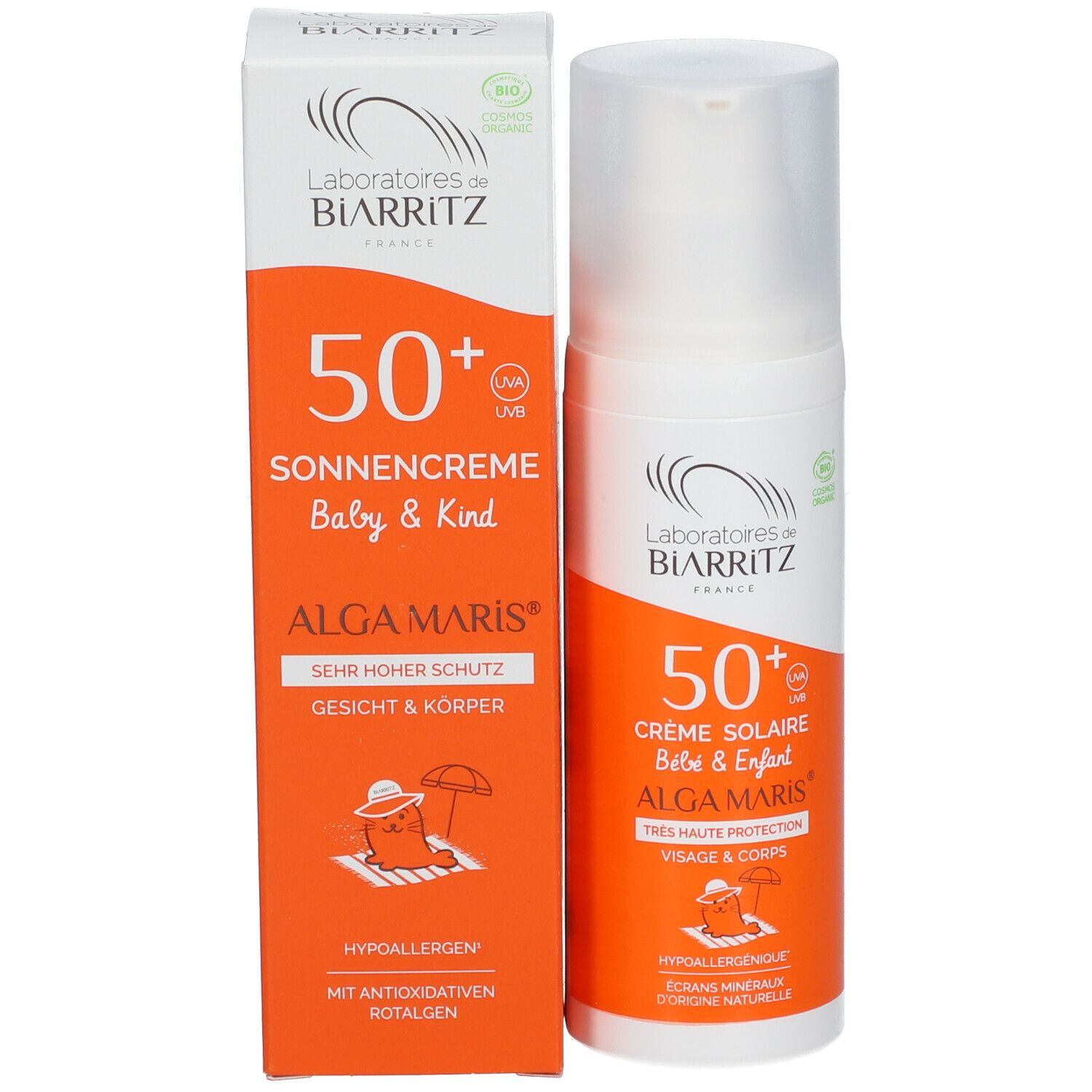 Laboratoires de BIARRITZ ALGAMARIS Bio-Sonnencreme für Kinder SPF 50+