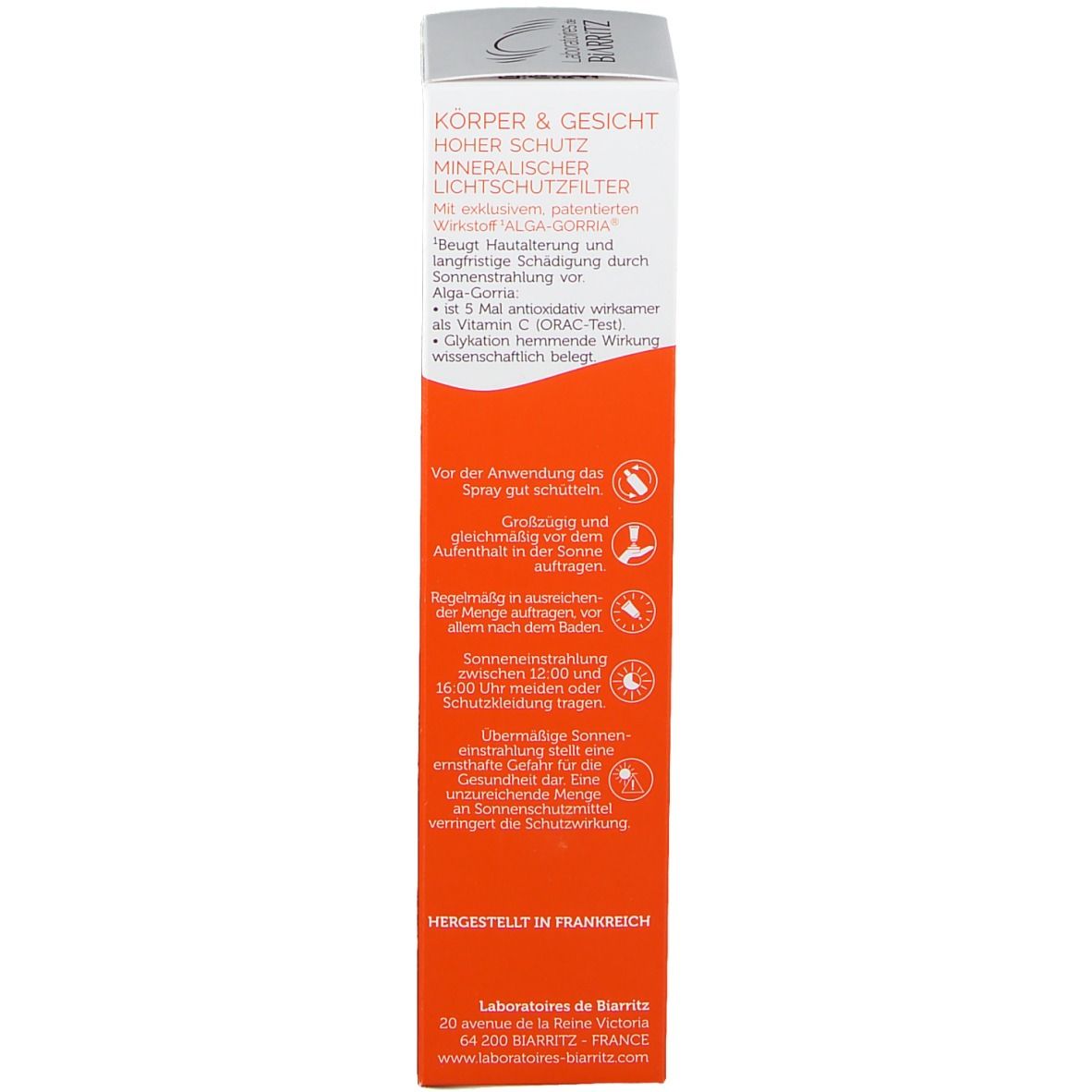 Laboratoires de BIARRITZ ALGAMARIS Bio-Sonnenspray SPF 30