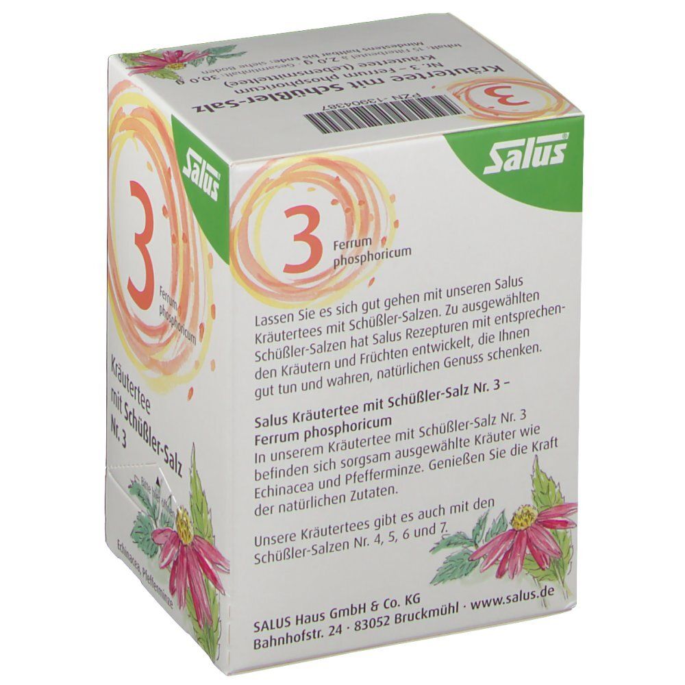 Salus® Kräutertee mit Schüßler-Salz Nr. 3 Ferrum phosporicum