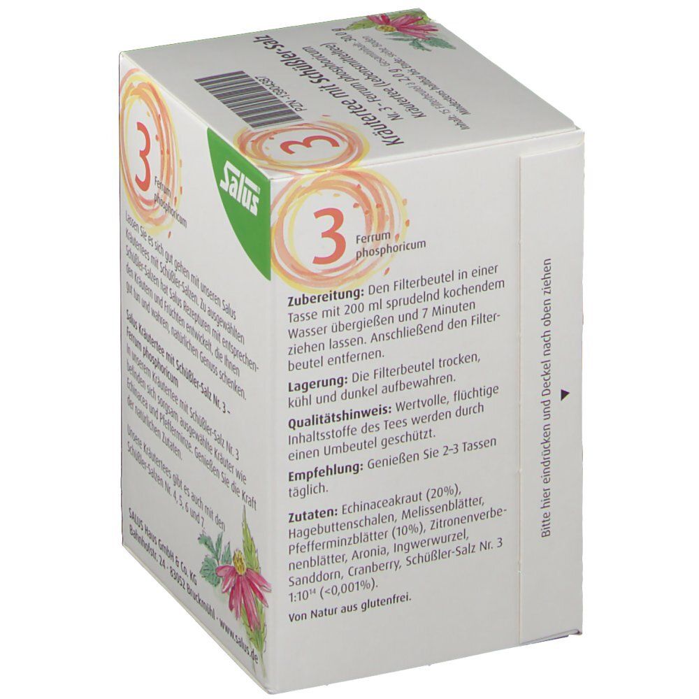 Salus® Kräutertee mit Schüßler-Salz Nr. 3 Ferrum phosporicum
