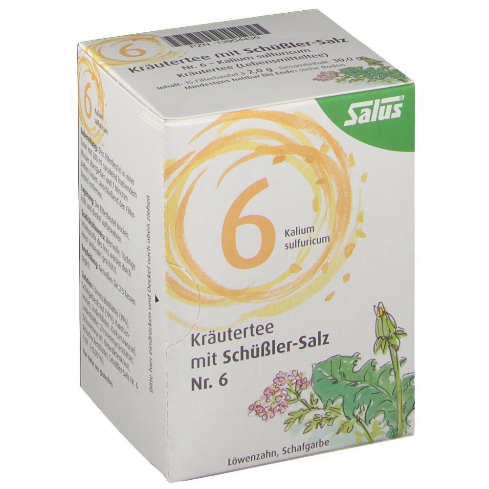 Salus® Kräutertee mit Schüßler-Salz Nr. 6 Kalium sulfuricum