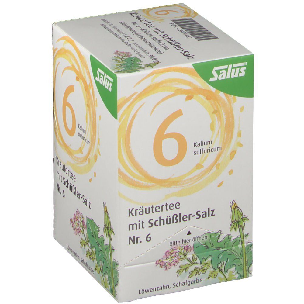 Salus® Kräutertee mit Schüßler-Salz Nr. 6 Kalium sulfuricum