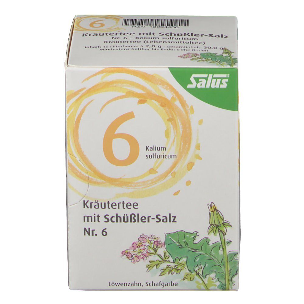 Salus® Kräutertee mit Schüßler-Salz Nr. 6 Kalium sulfuricum