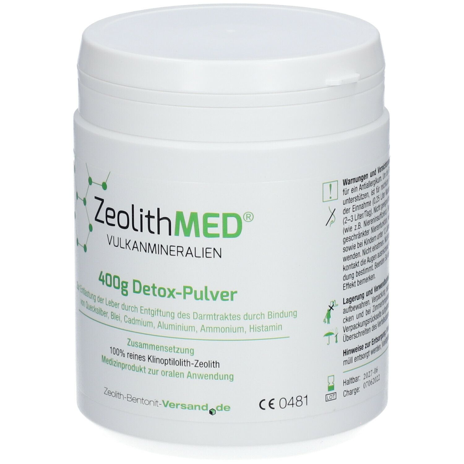 ZeolithMED® 400g Detox-Pulver