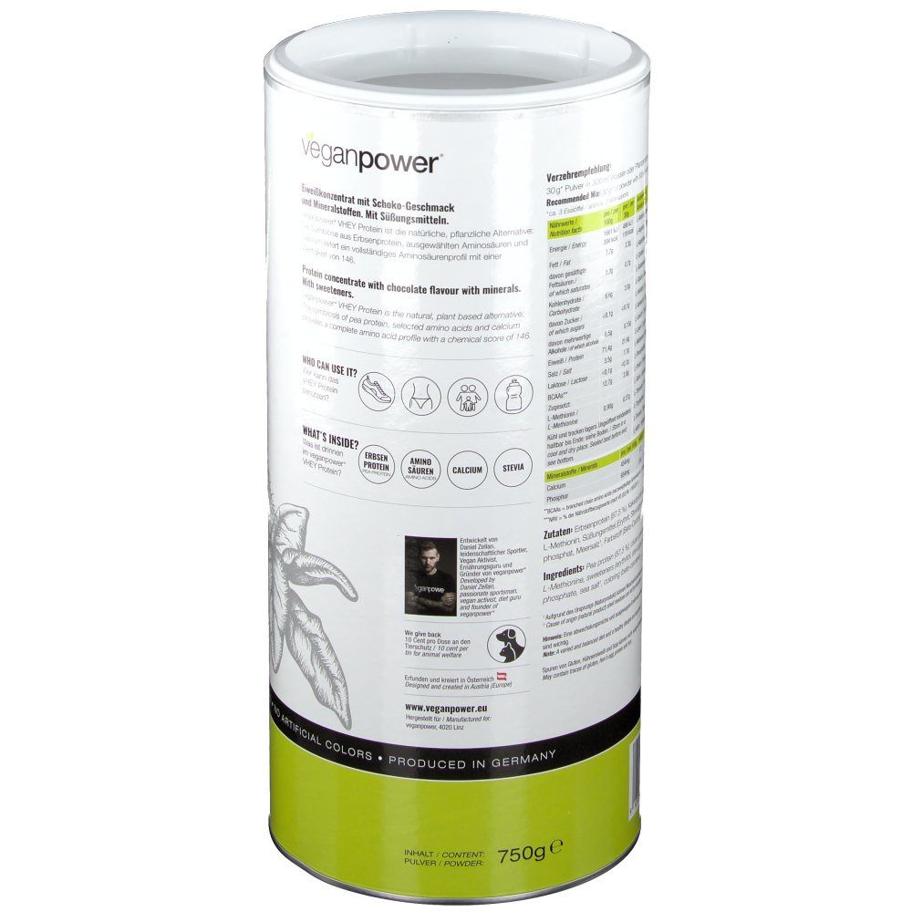veganpower® Vhey Protein Schokolade