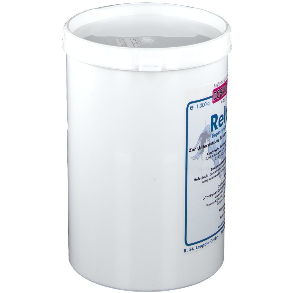 Weißer Eimer mit Deckel. Blaues Etikett mit Text. Produktname teilweise sichtbar. Aufschrift: e 1.000 g.