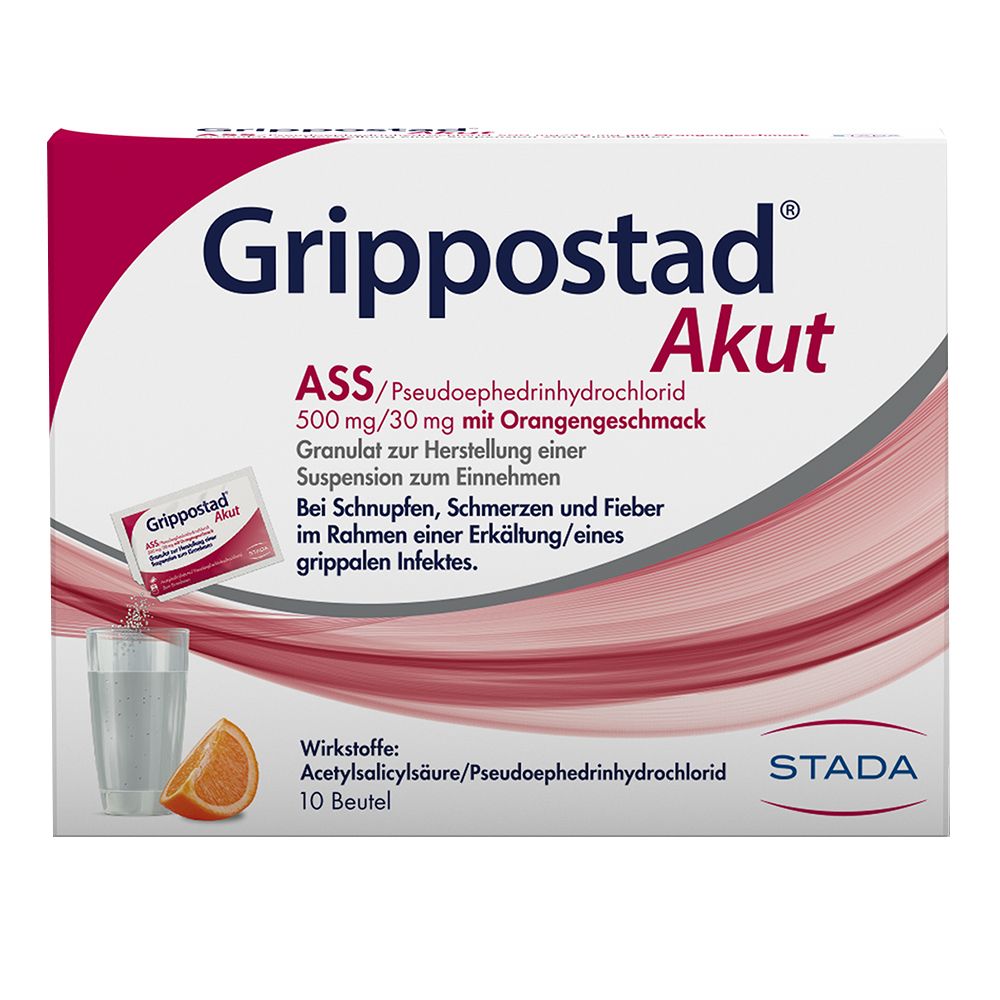 Grippostad® Akut bei Schnupfen und erkältungsbedingten Schmerzen & Fieber, vegan