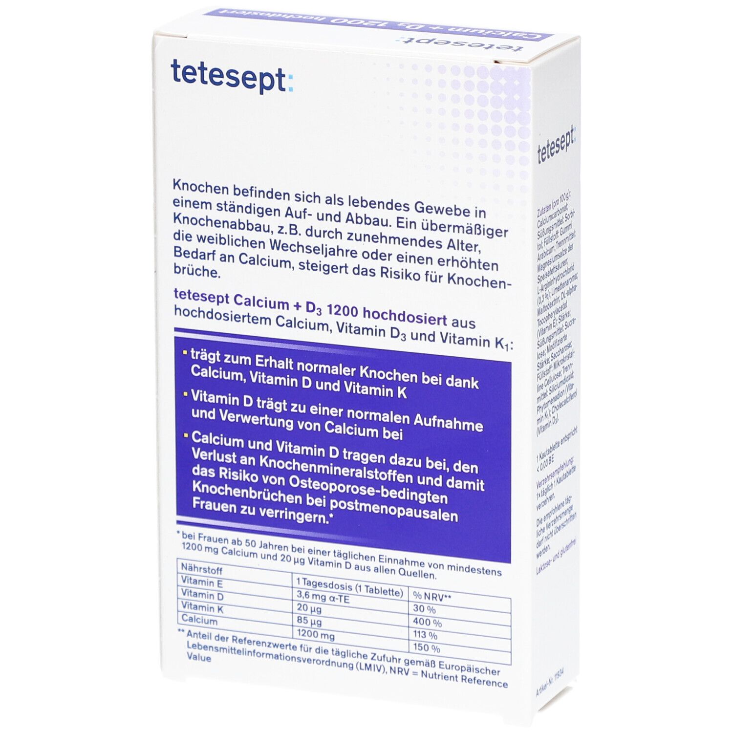 tetesept® Calcium+D3 1200 hochdosiert