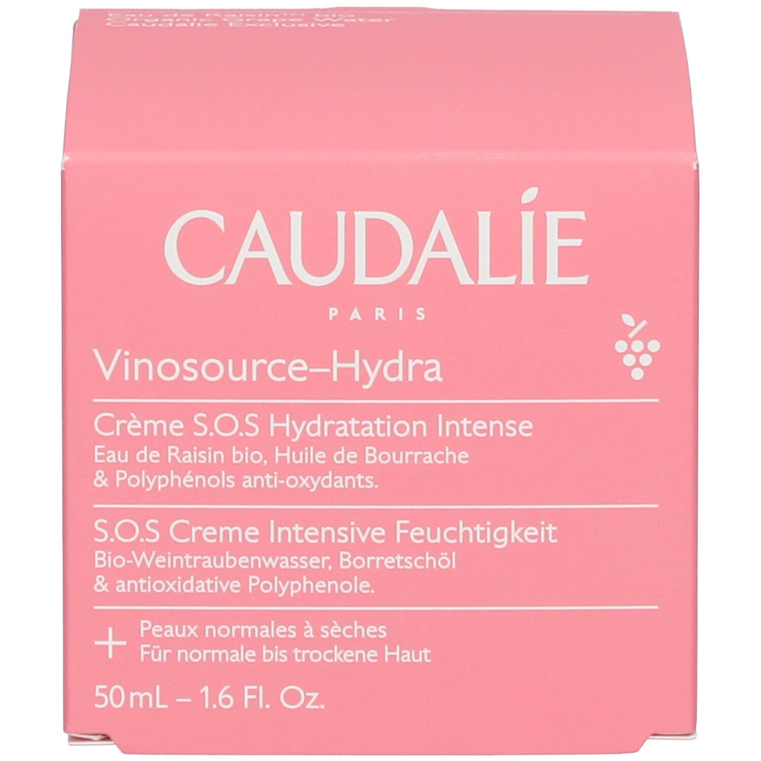 CAUDALIE Vinosource SOS Creme Intensive Feuchtigkeit