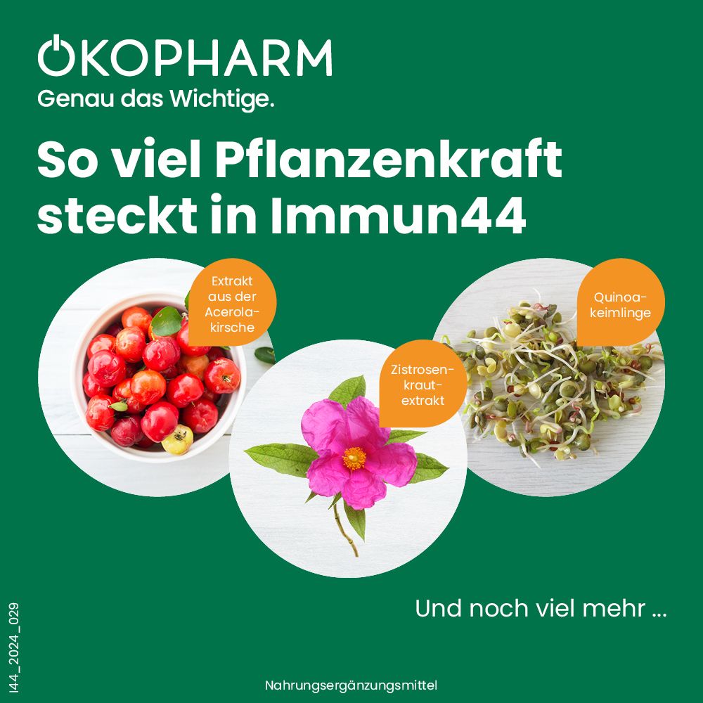 ÖKOPHARM® Immun44® Saft Sticks: praktische Einzeldosen für unterwegs