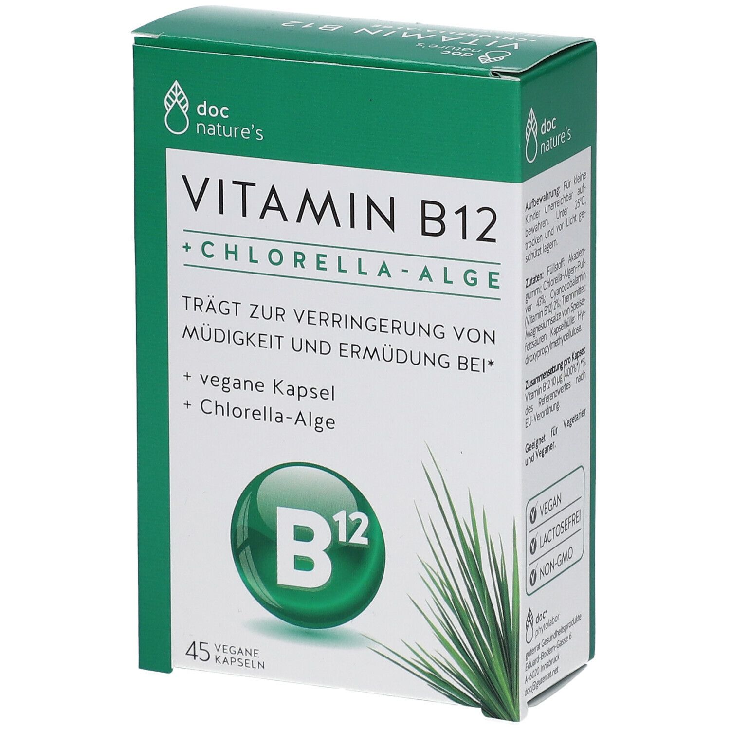 doc nature's Vitamin B12 + Chlorella-Alge