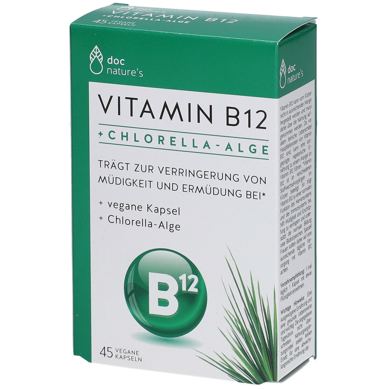 doc nature's Vitamin B12 + Chlorella-Alge