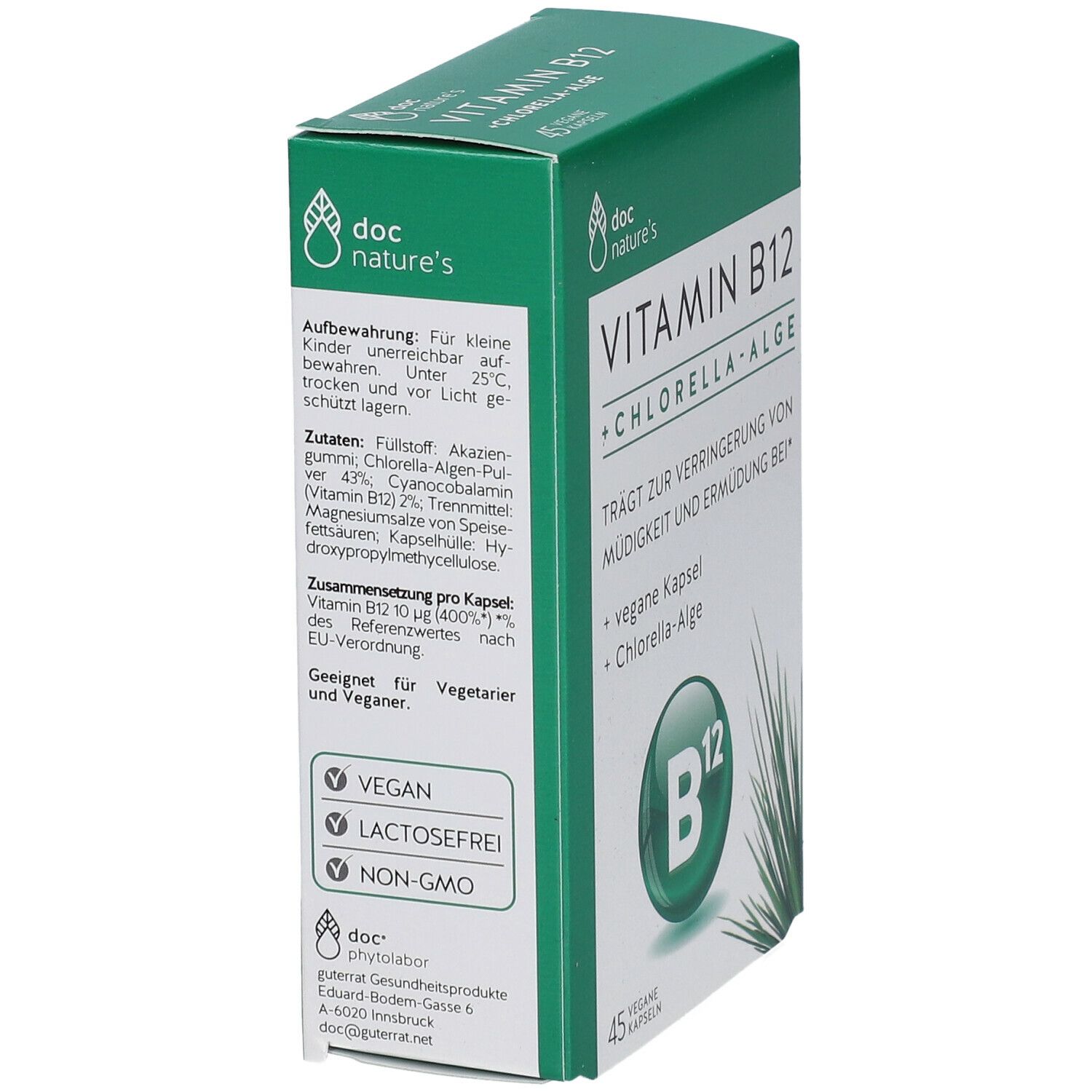 doc nature's Vitamin B12 + Chlorella-Alge