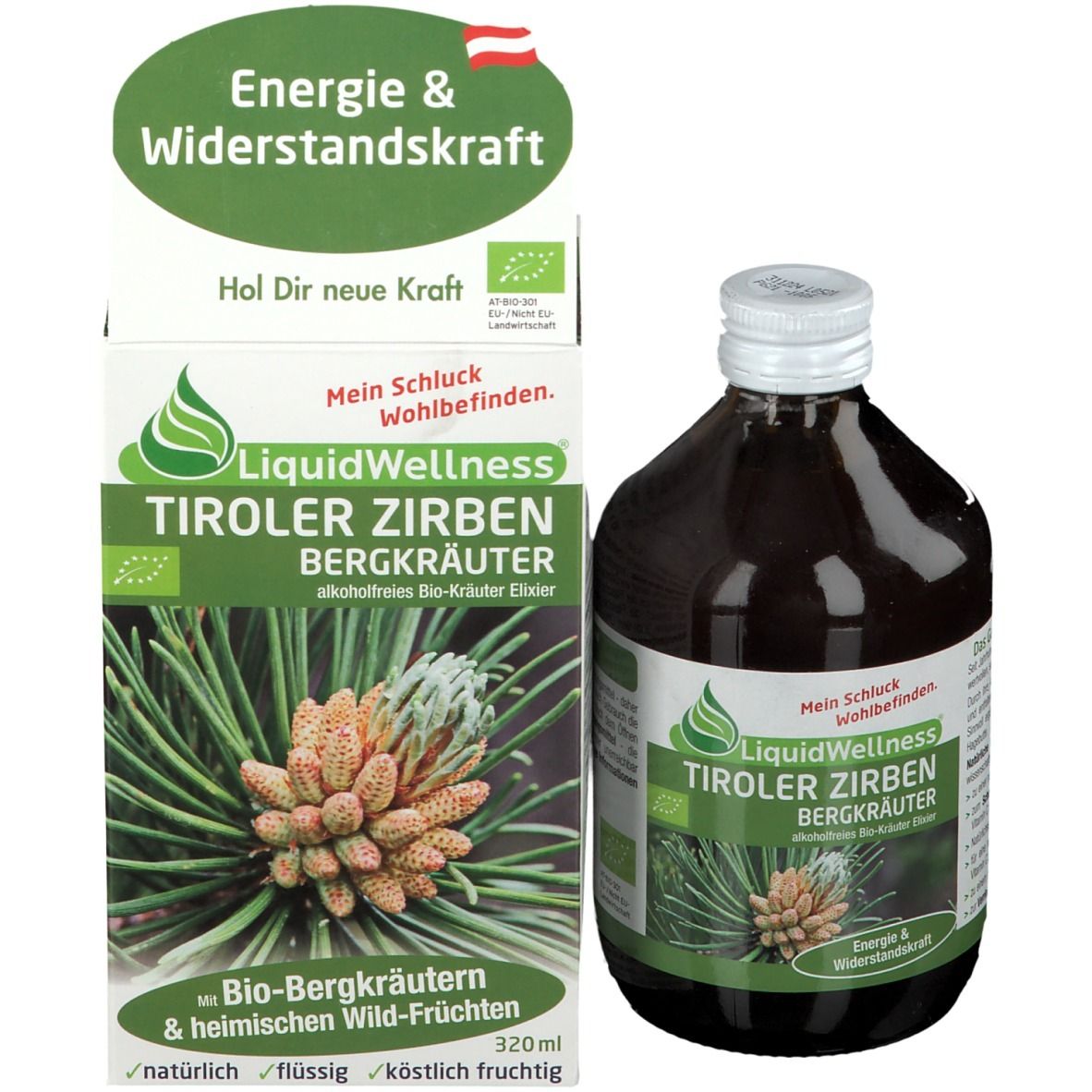 LiquidWellness Tiroler Zirben Bergkräuter Bio-Kräuter Elixir