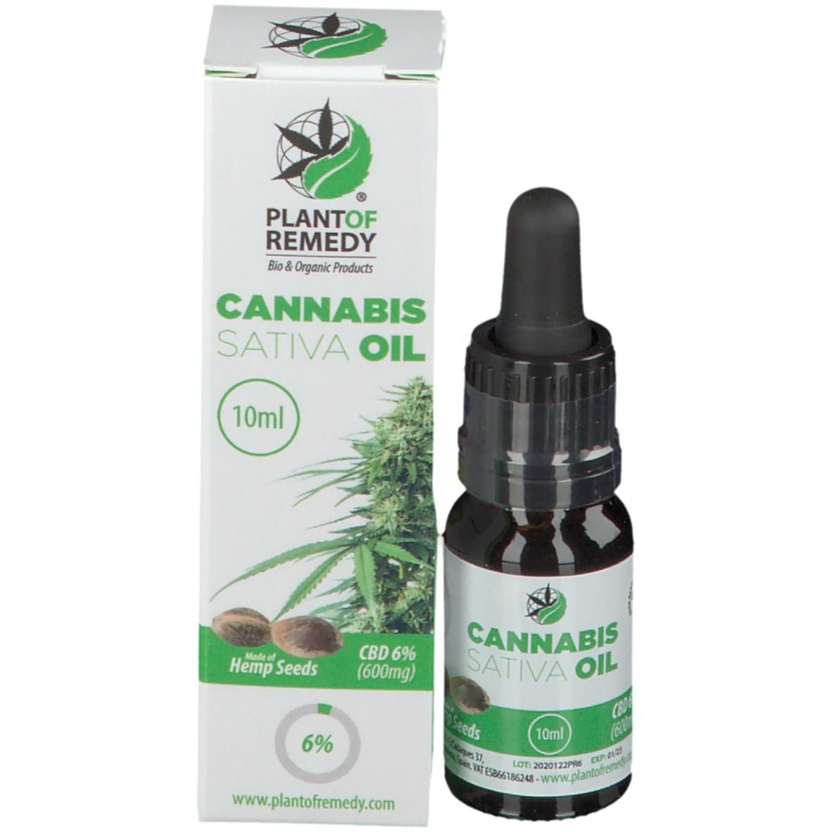 PLANTOFREMEDY® CANNABIS SATIVA OIL 6 % CBD