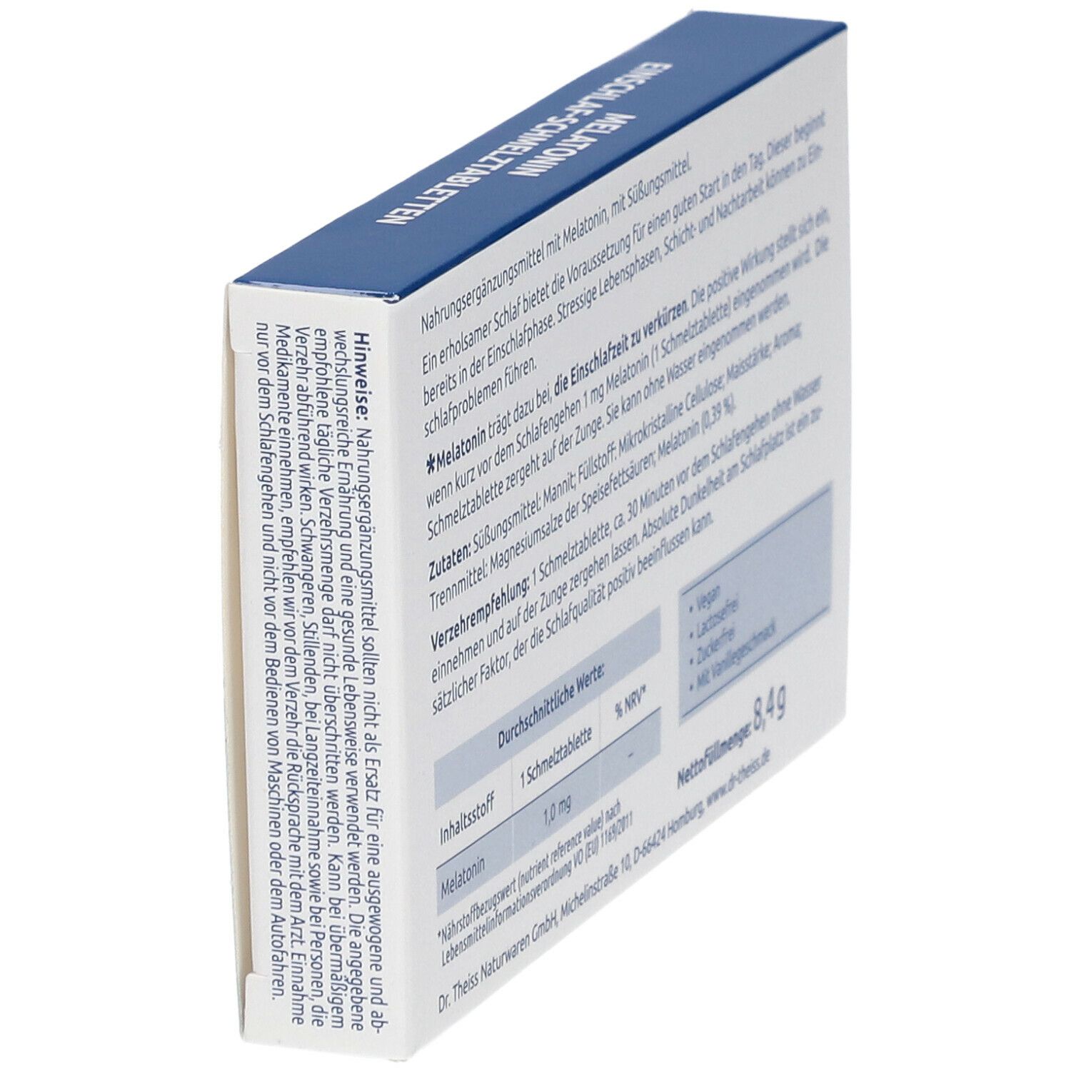 DR. THEISS Melatonin Einschlaf-Schmelztabletten