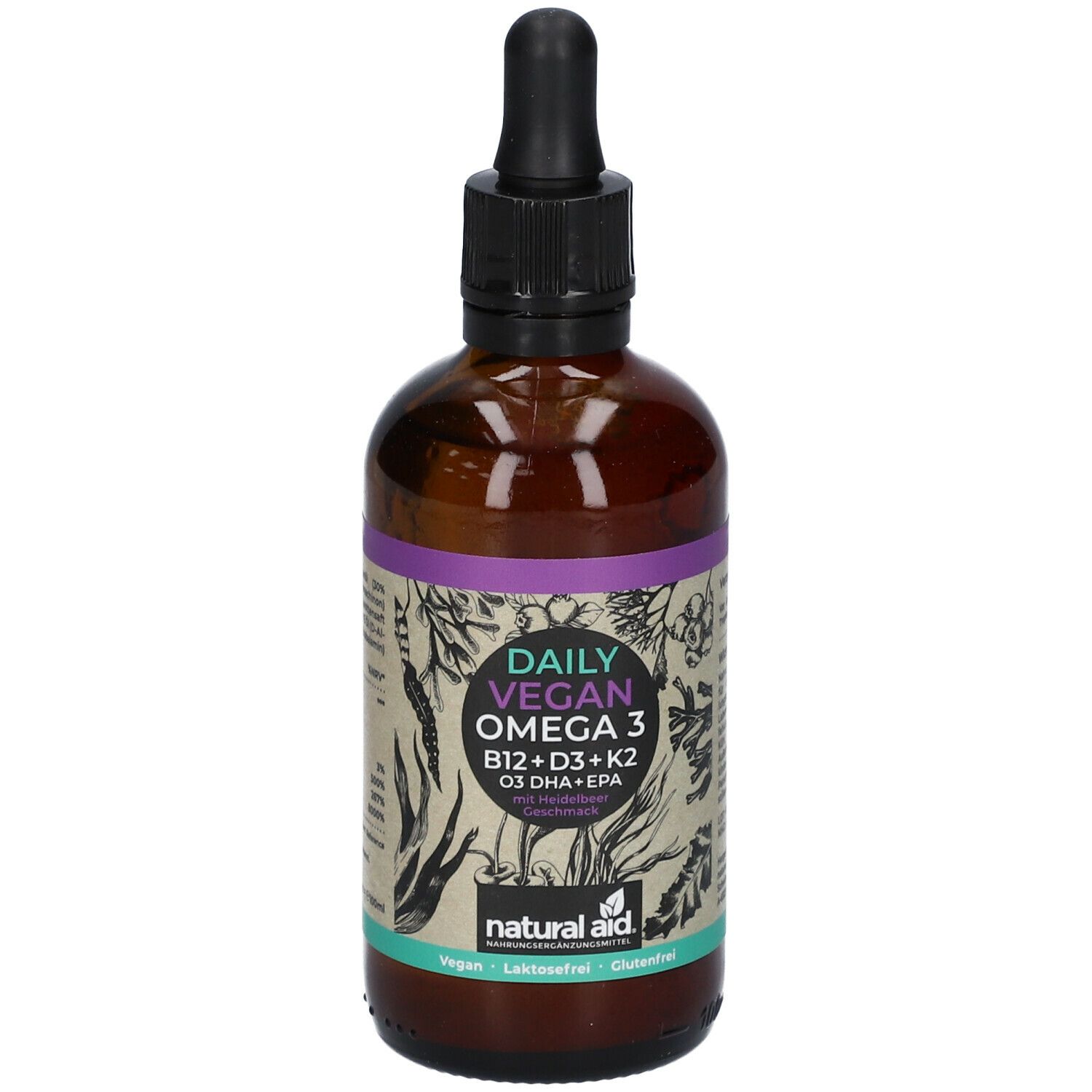 natural aid® Daily Vegan Omega 3 B12 + D3 + K2