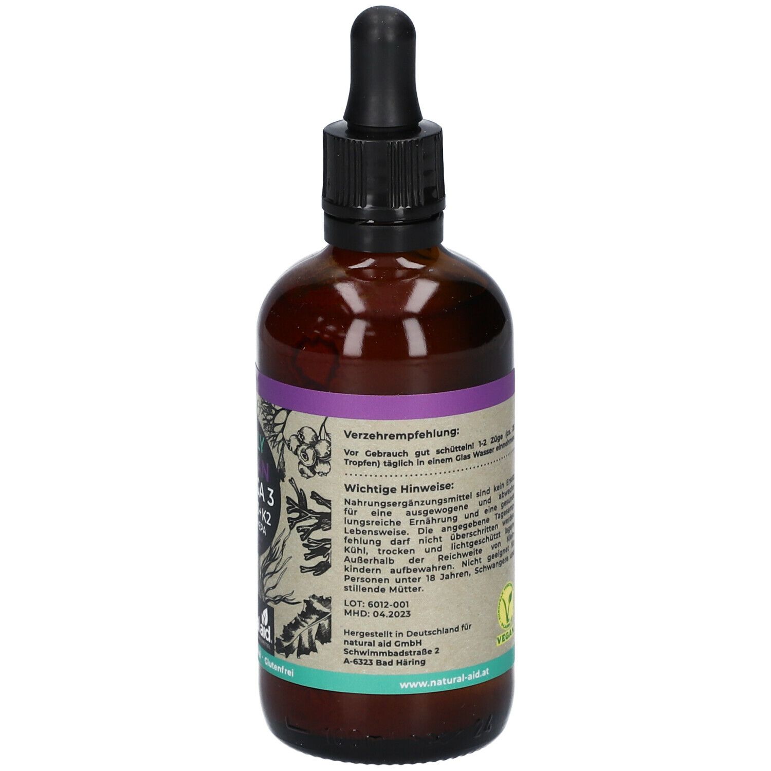 natural aid® Daily Vegan Omega 3 B12 + D3 + K2