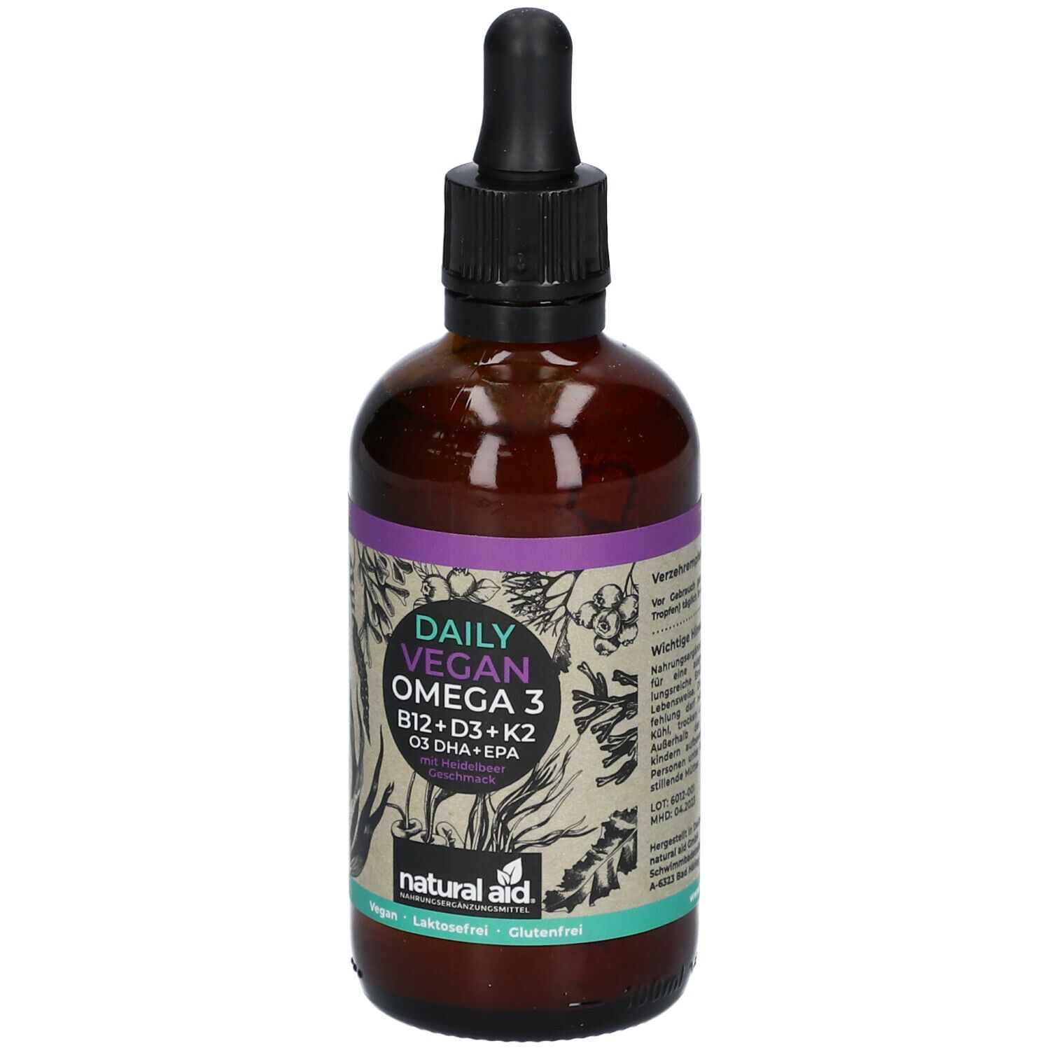 natural aid® Daily Vegan Omega 3 B12 + D3 + K2