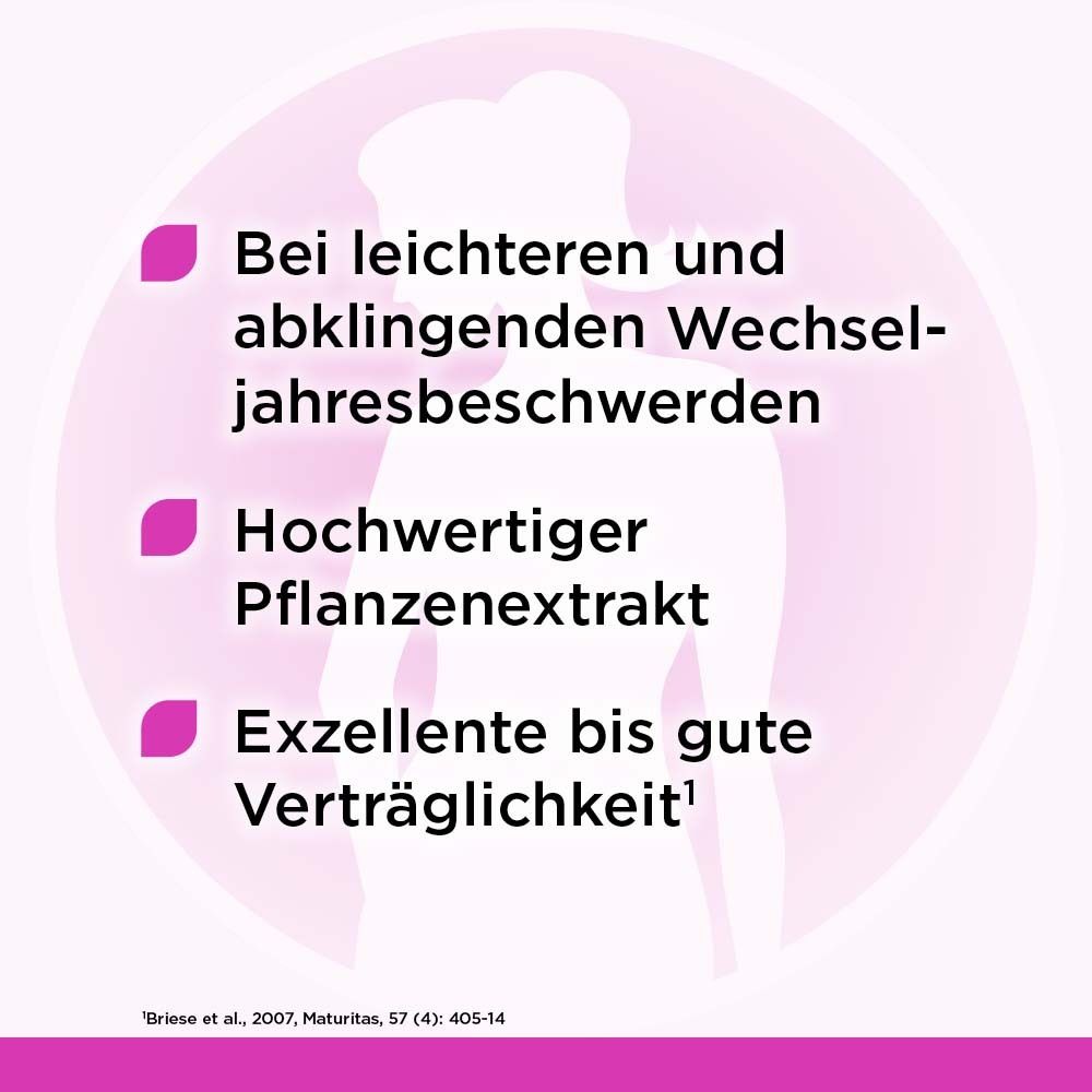 Text und Illustrationen. Vorteile von Remifemin Tabletten. Bei leichteren Wechseljahresbeschwerden. Hochwertig.