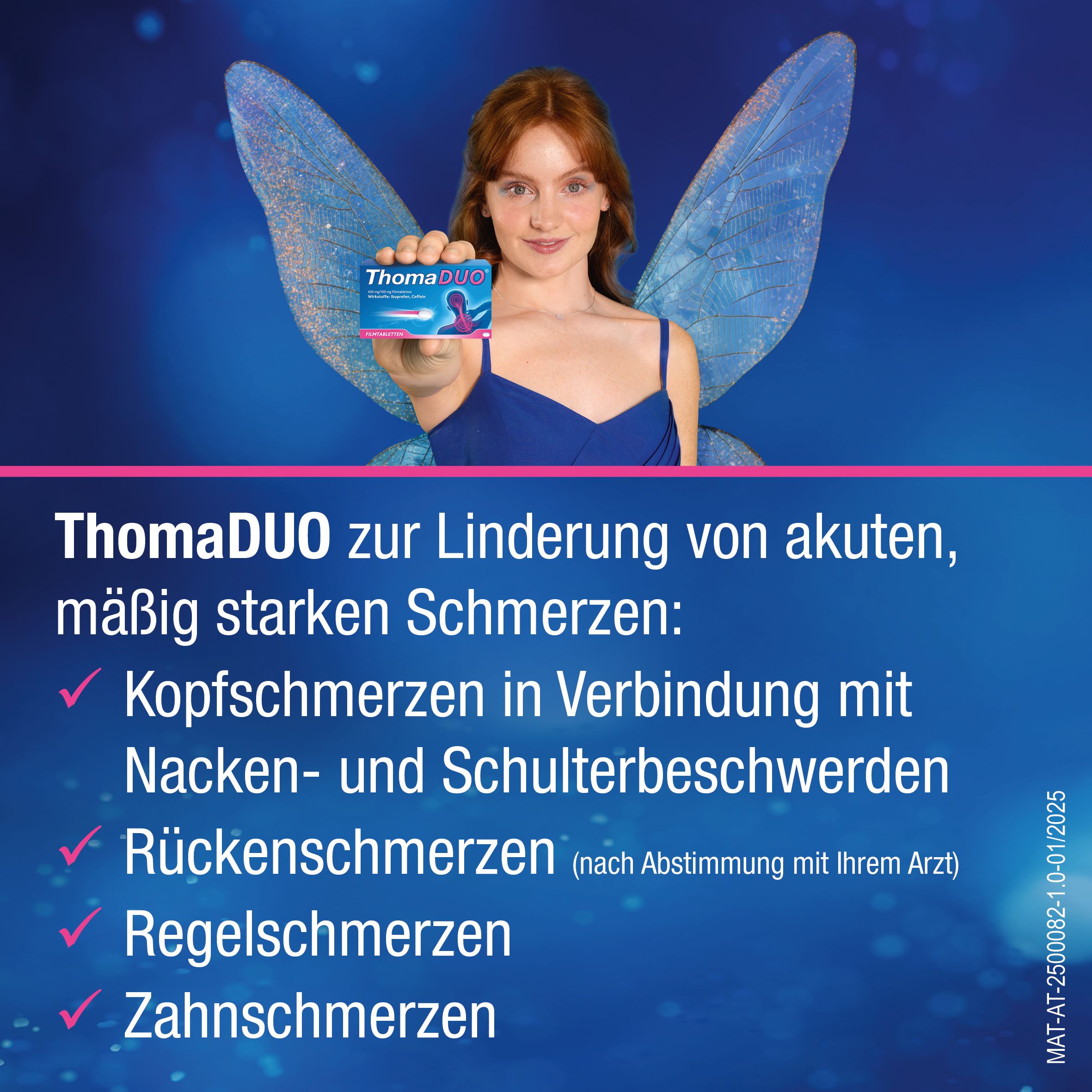 ThomaDUO® Ibuprofen 400mg – schnelle Schmerzlinderung dank Coffein-Booster - Jetzt 10% sparen mit dem Code „thomaduo10“