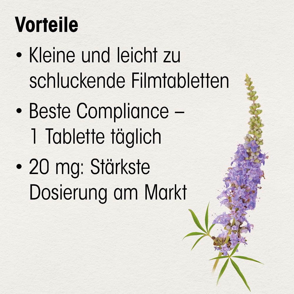 Dr. Böhm® Mönchspfeffer forte 20mg – Pflanzliche Hilfe bei Regelbeschwerden (PMS)