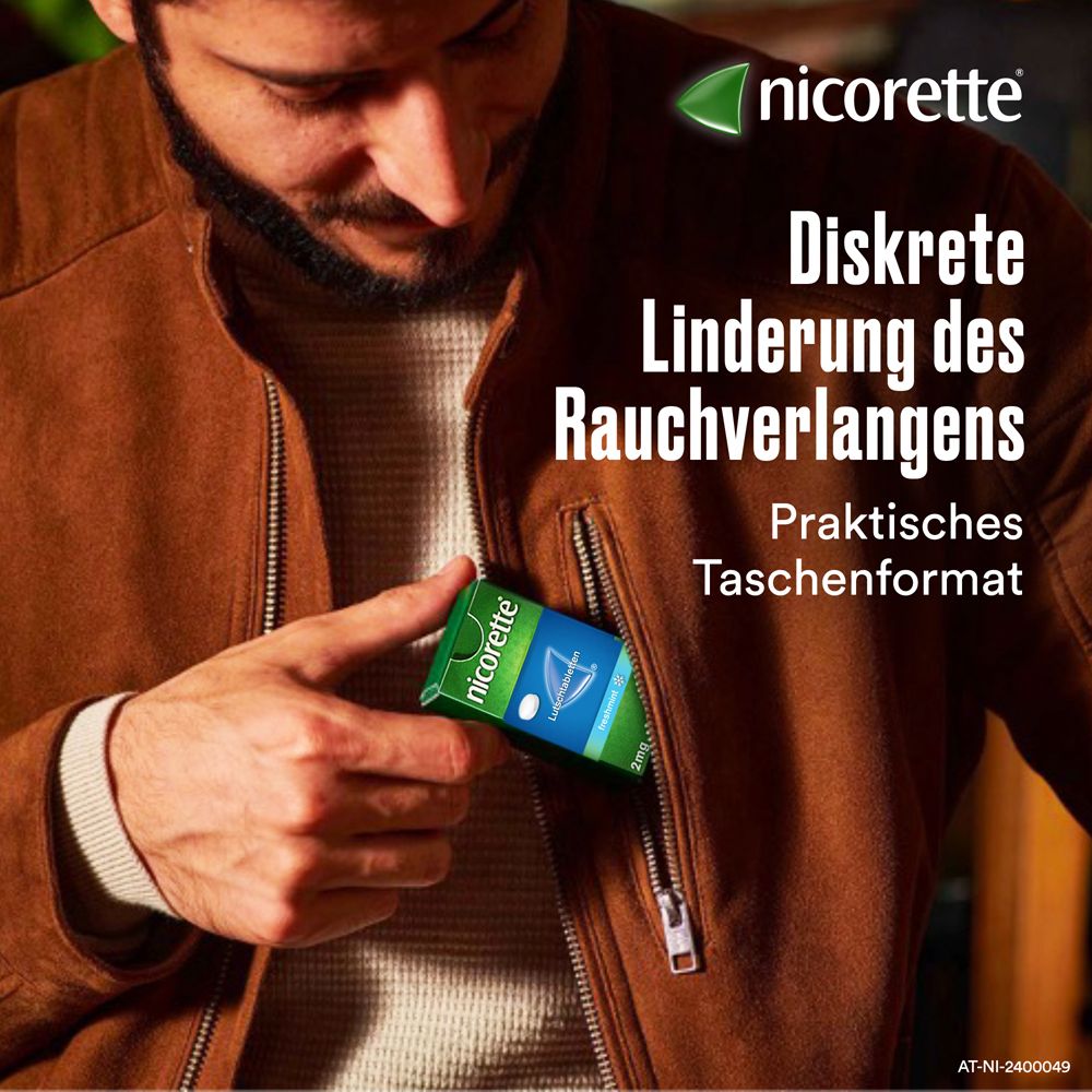 nicorette® freshmint 4 mg Lutschtabletten mit 4 mg Nikotin zur Raucherentwöhnung für Raucher von mehr als 20 Zigaretten pro Tag