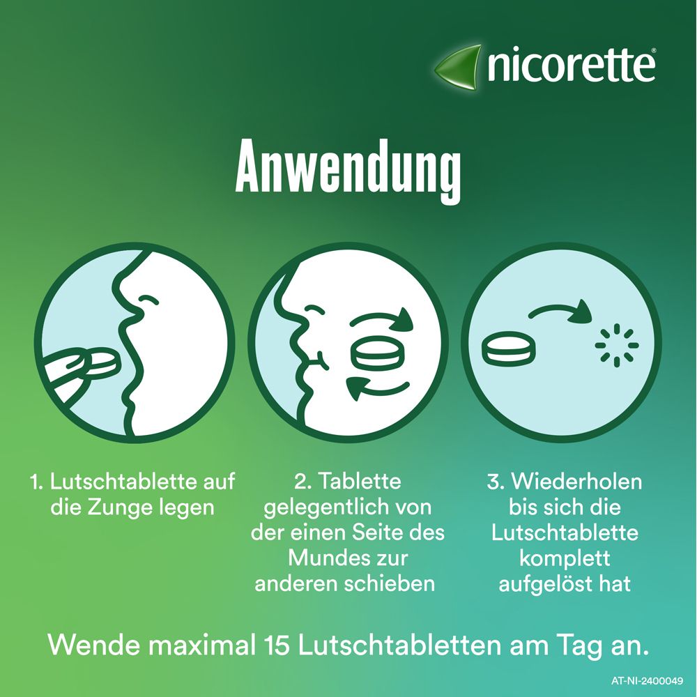 nicorette® freshmint 4 mg Lutschtabletten mit 4 mg Nikotin zur Raucherentwöhnung für Raucher von mehr als 20 Zigaretten pro Tag