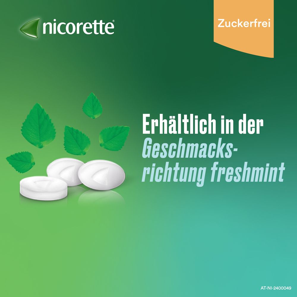 nicorette® freshmint 4 mg Lutschtabletten mit 4 mg Nikotin zur Raucherentwöhnung für Raucher von mehr als 20 Zigaretten pro Tag