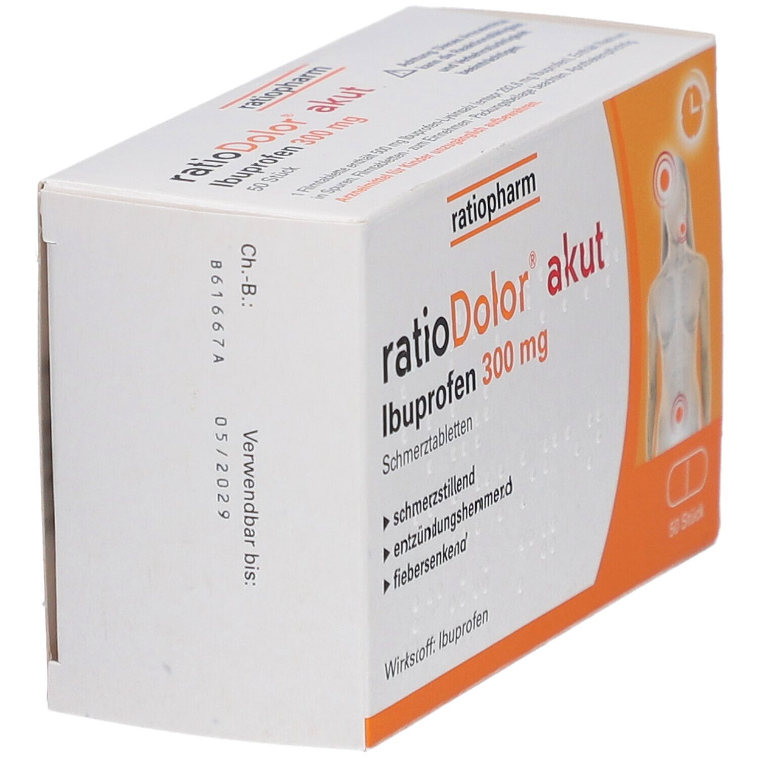 ratioDolor® akut Ibuprofen 300 mg Schmerztabletten