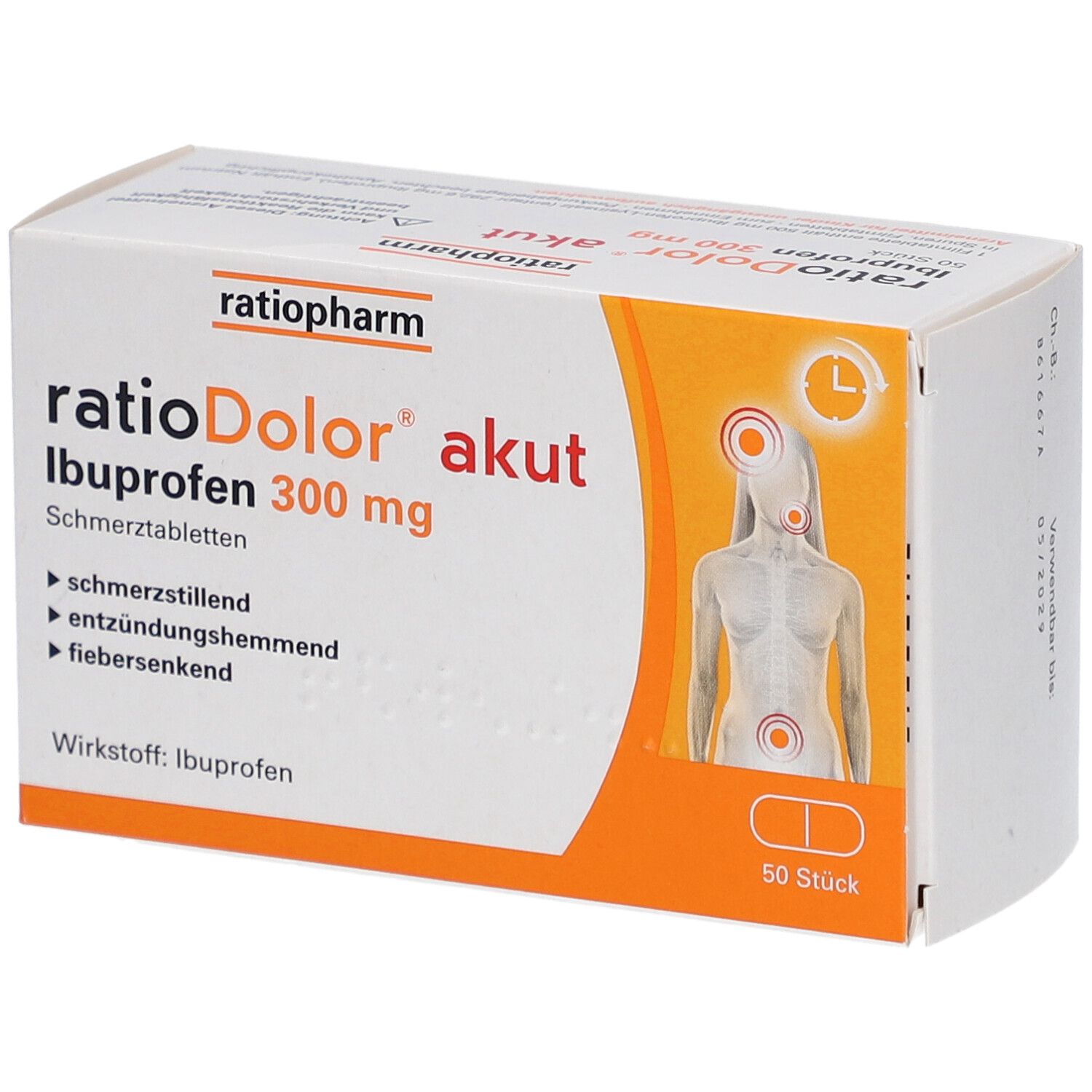 ratioDolor® akut Ibuprofen 300 mg Schmerztabletten