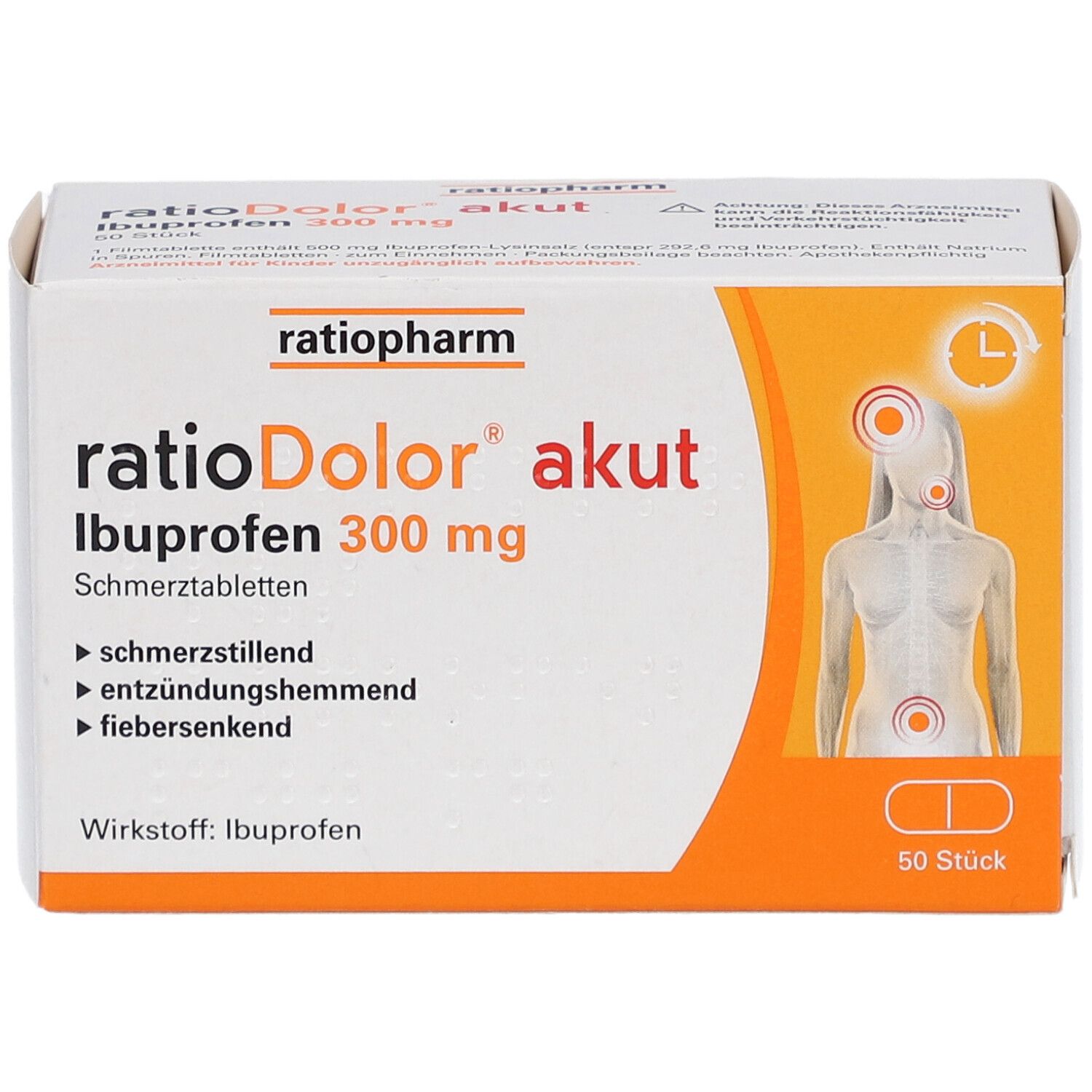 ratioDolor® akut Ibuprofen 300 mg Schmerztabletten