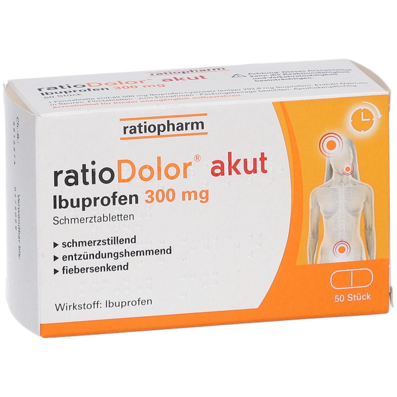 ratioDolor® akut Ibuprofen 300 mg Schmerztabletten