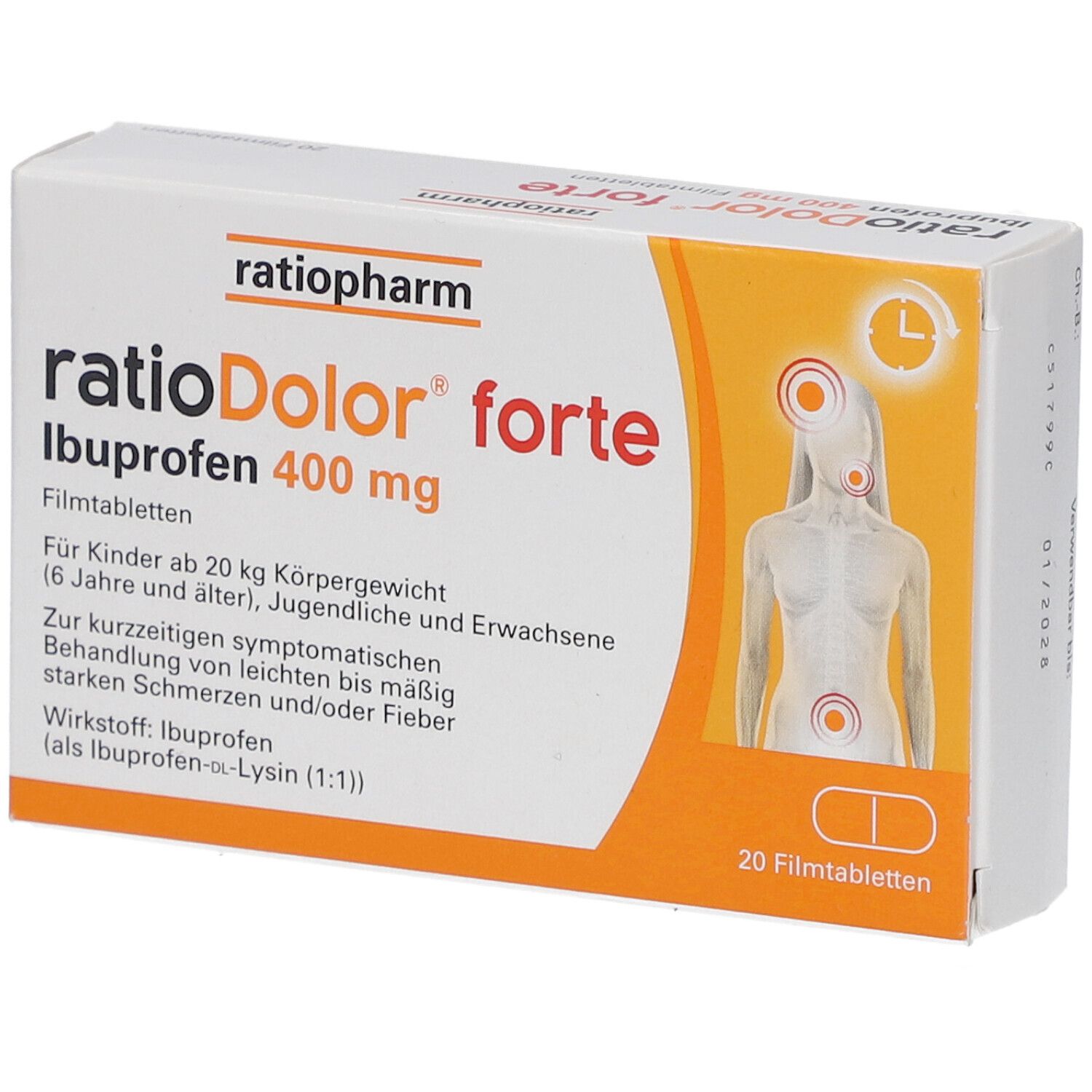 ratioDolor® forte Ibuprofen 400 mg Filmtabletten