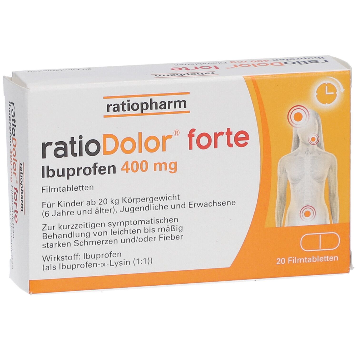 ratioDolor® forte Ibuprofen 400 mg Filmtabletten