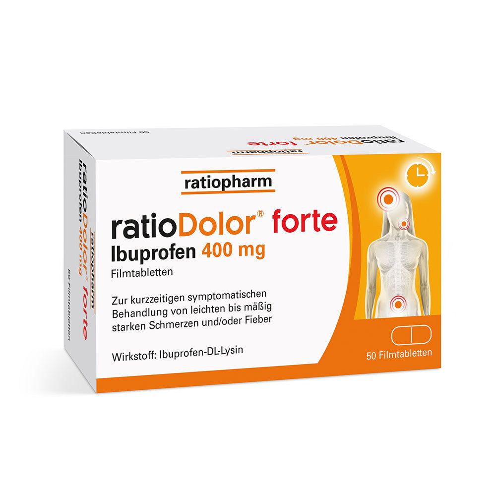 ratioDolor® forte Ibuprofen 400 mg Filmtabletten