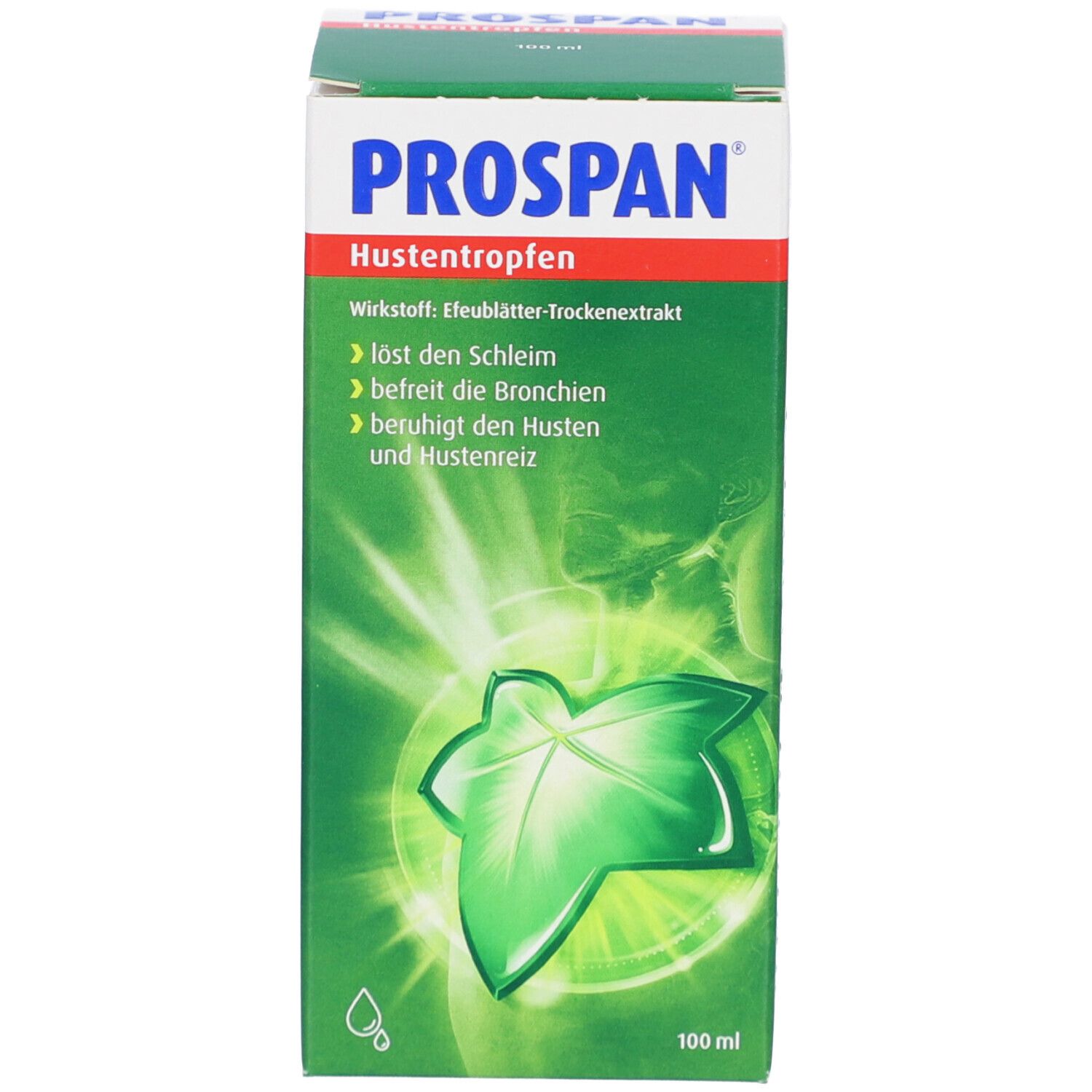 Karton mit Produktnamen und Logo. Enthält Informationen über das Produkt. Pflanzliches Arzneimittel.