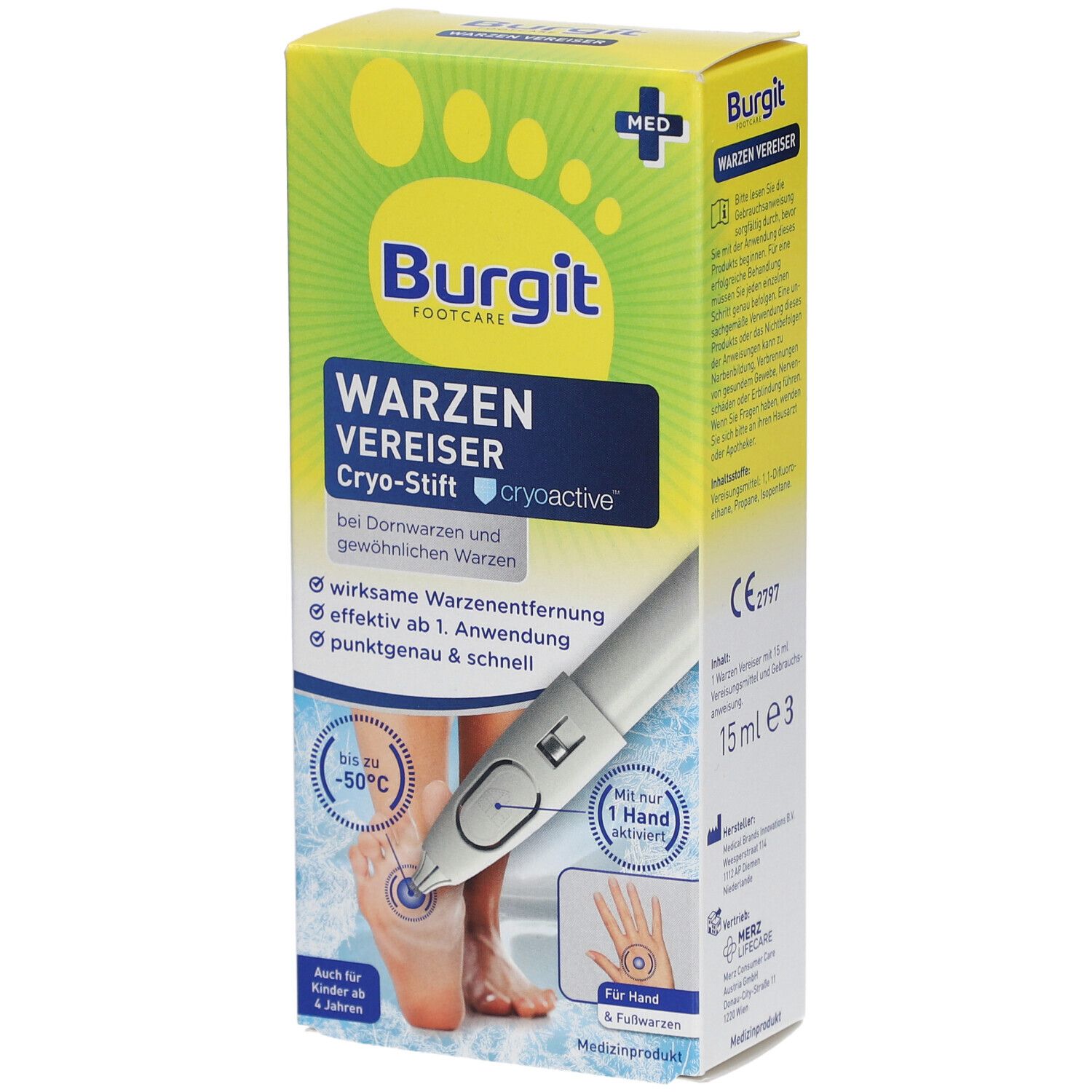 Burgit® Warzen Vereiser für Hände und Füße