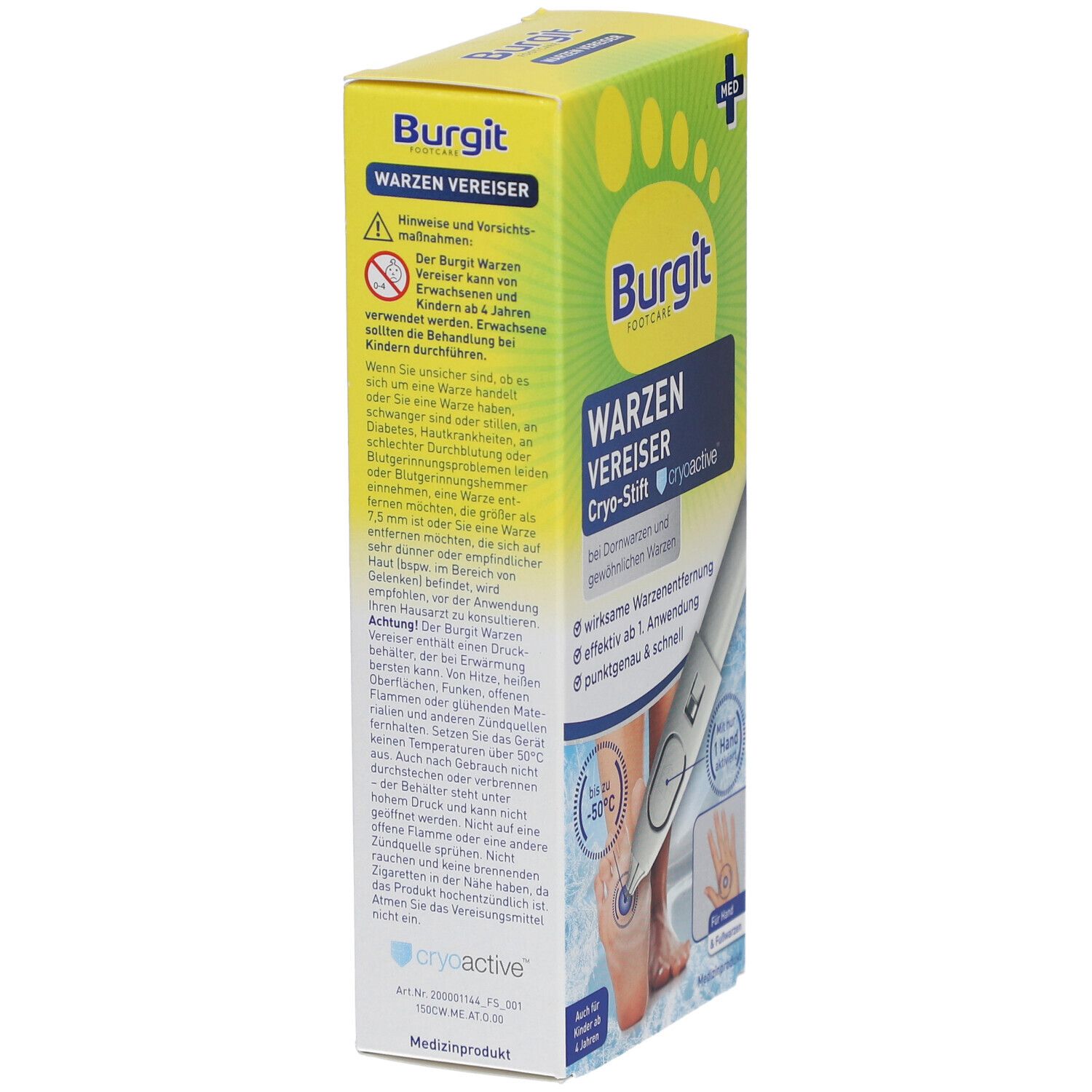 Burgit® Warzen Vereiser für Hände und Füße