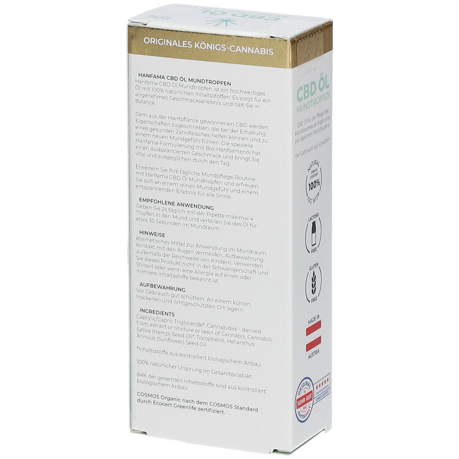 HANFAMA CBD Mundtropfen 15%