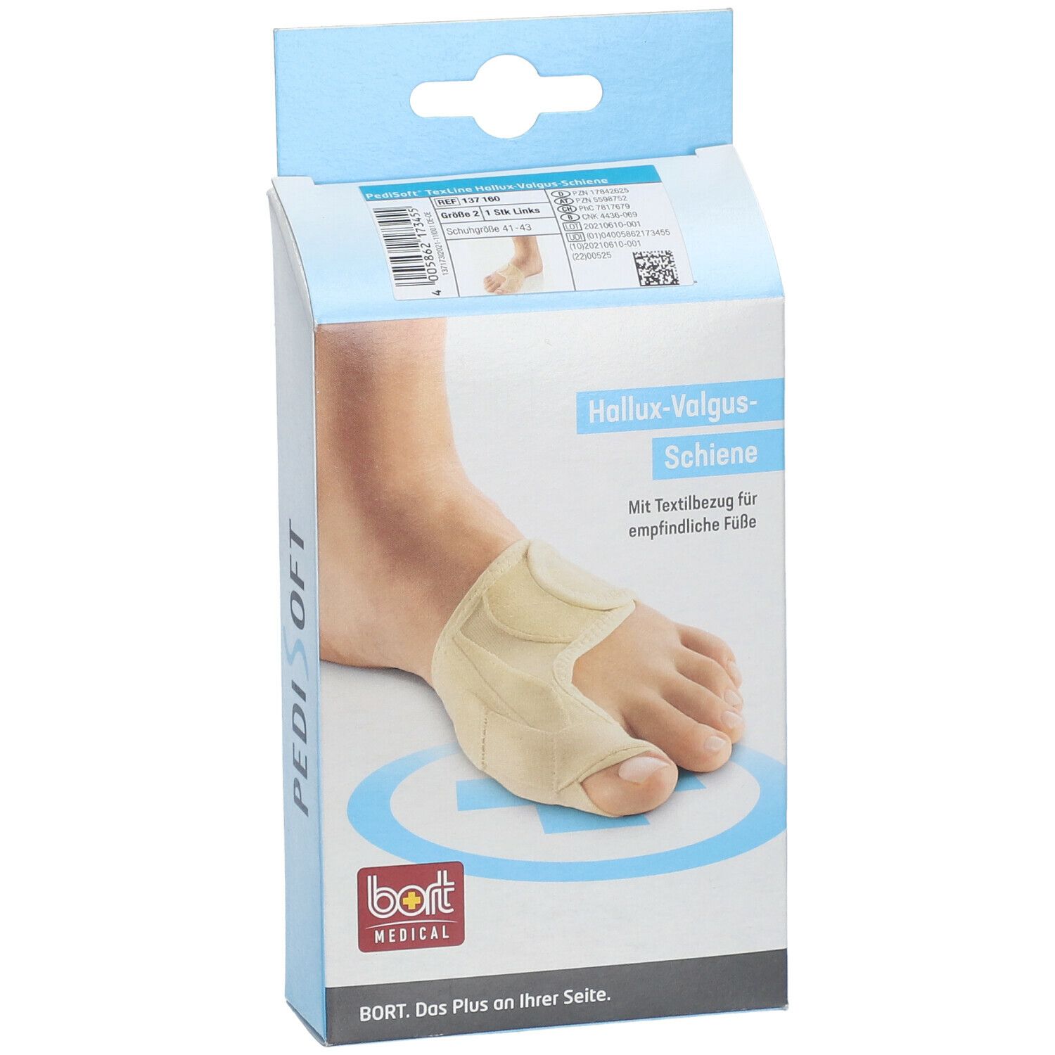 Bort Pedisoft Hallux Valgus Schiene Größe 41 43 Links 1 St Shop Apotheke