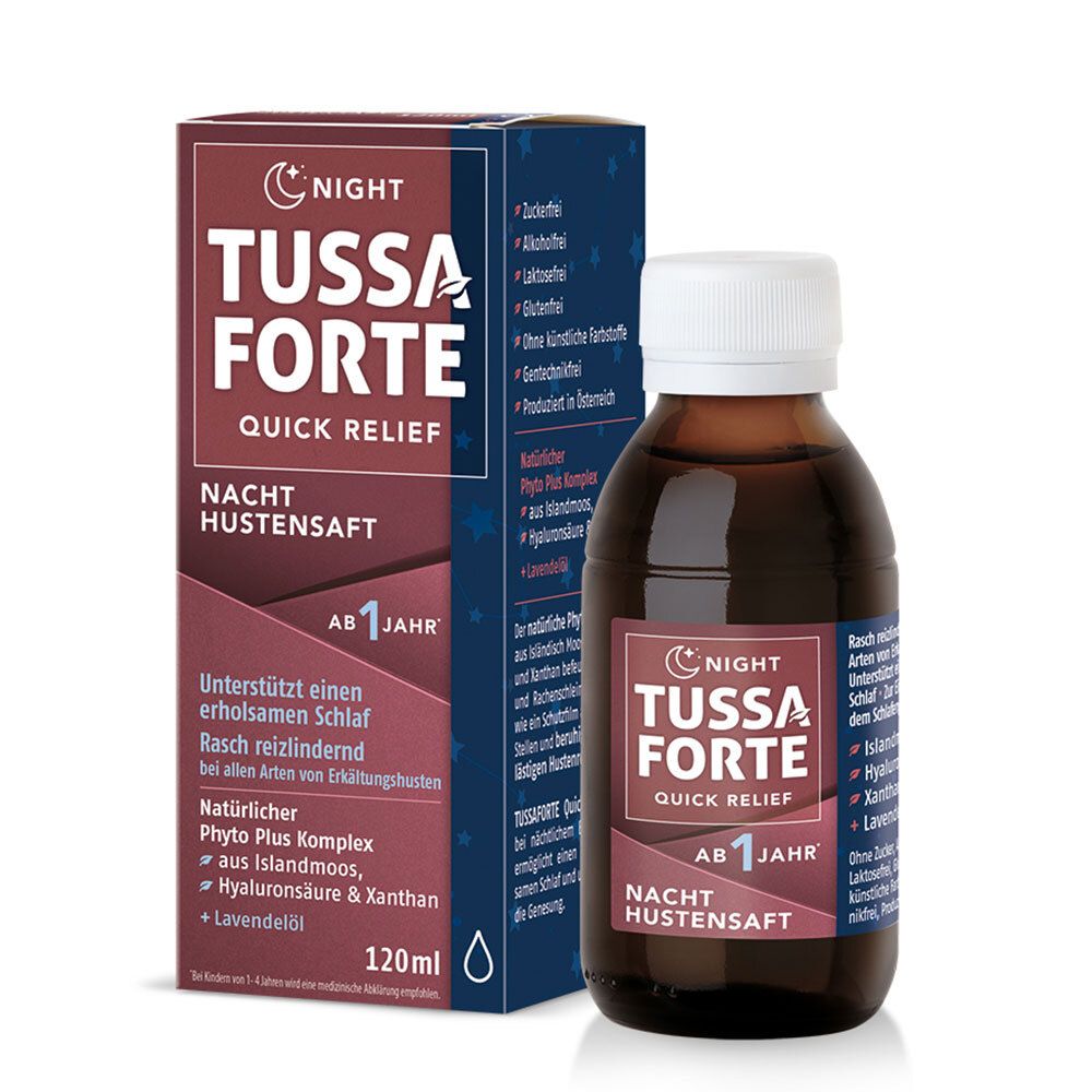 TUSSAFORTE NIGHT Quick Relief Hustensaft