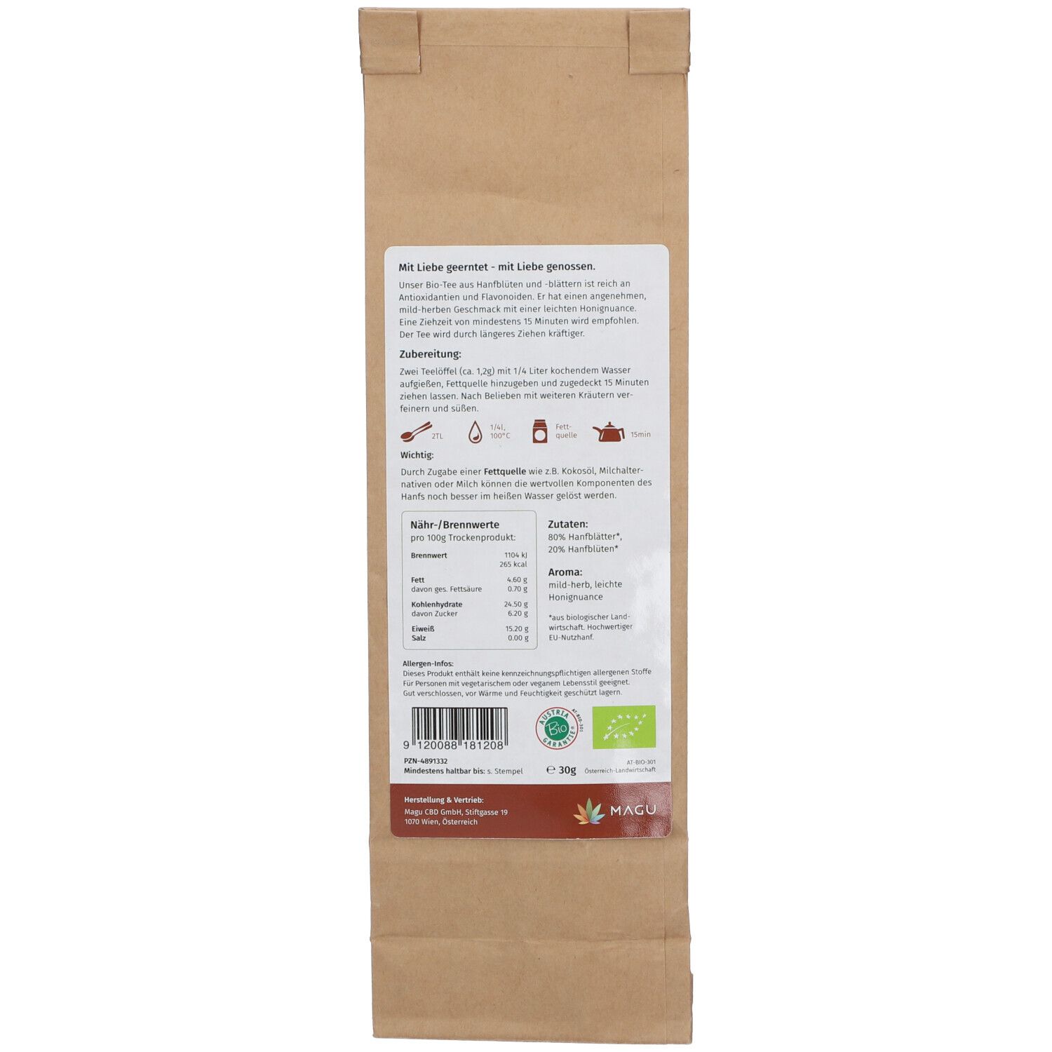MAGU Bio-Hanftee Blüten & Blätter