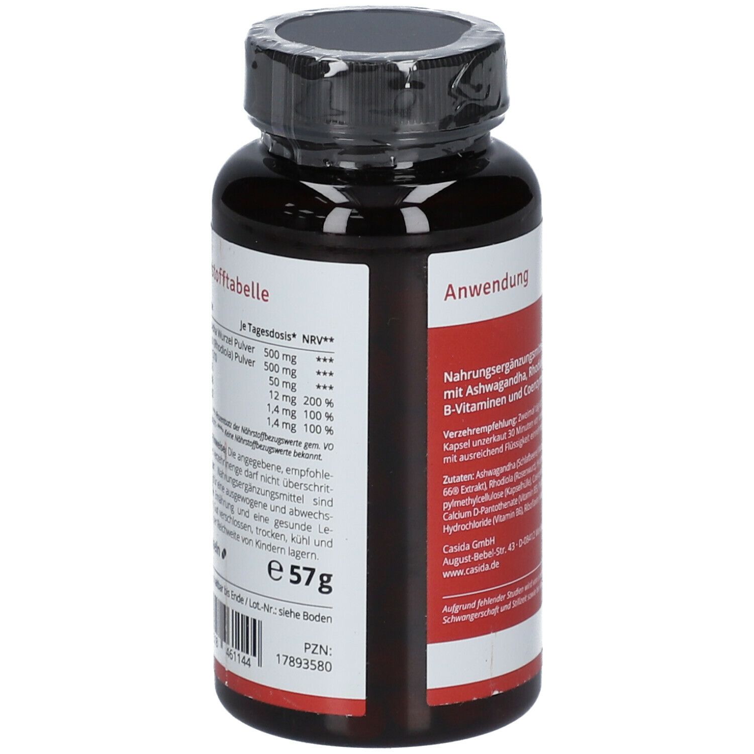 Casida® Ashwagandha Rhodiola Q10 Pflanzenkraft