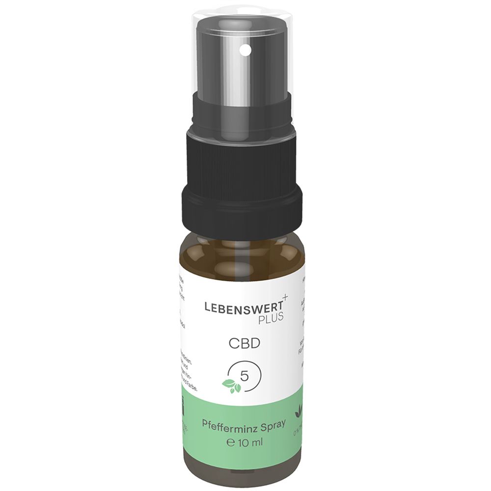 LEBENSWERT+ CBD Pfefferminz Spray 5 %