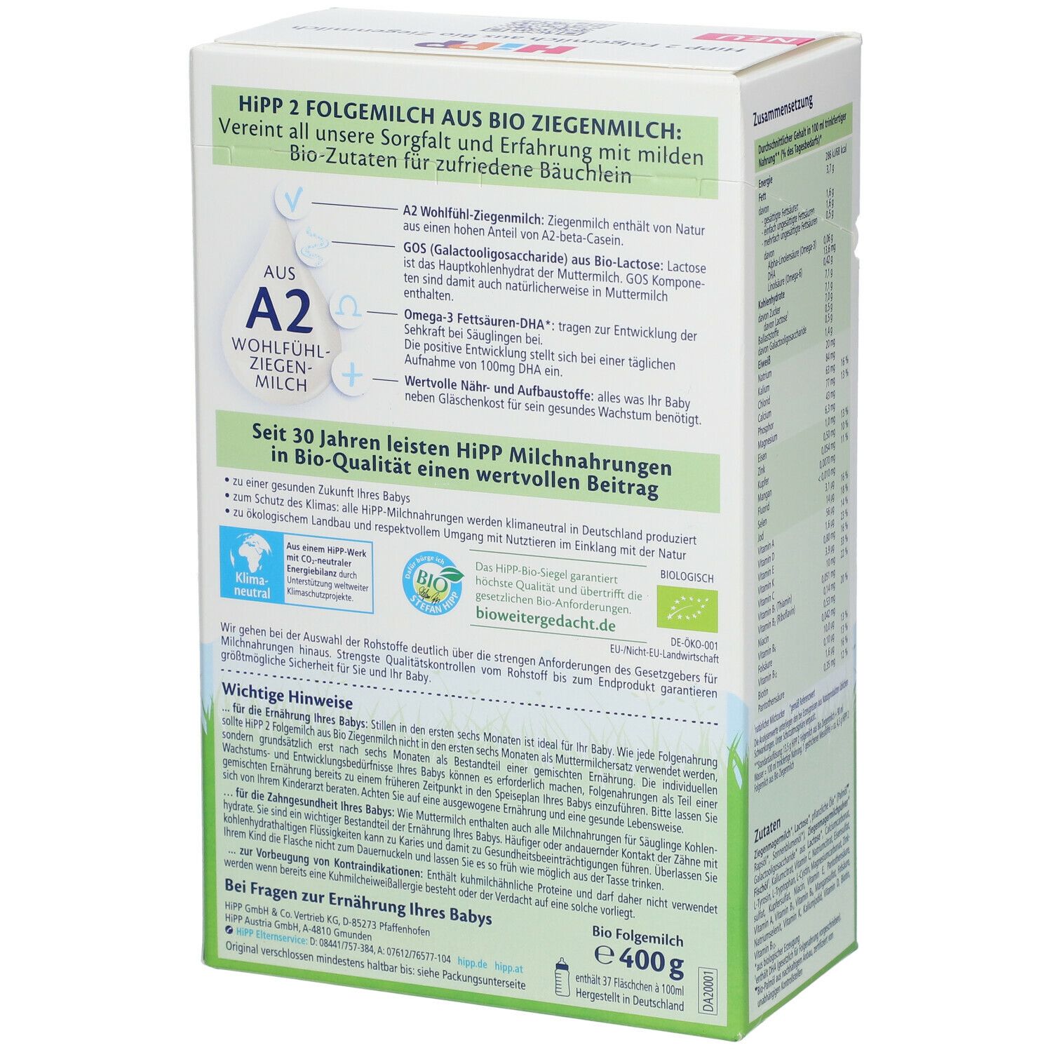 HiPP 2 Folgemilch aus Bioziegenmilch