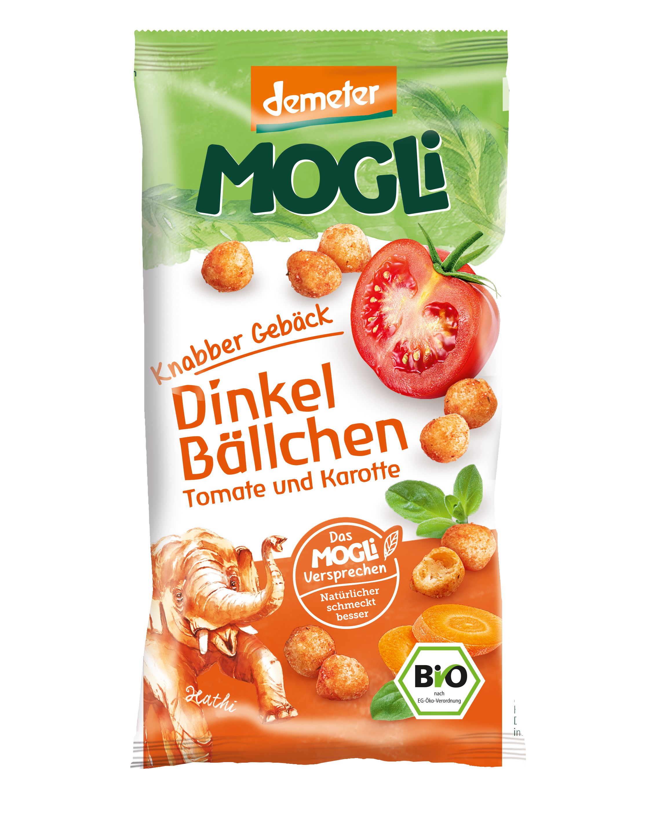 MOGLi Demeter Dinkel Bällchen Tomate und Karotte