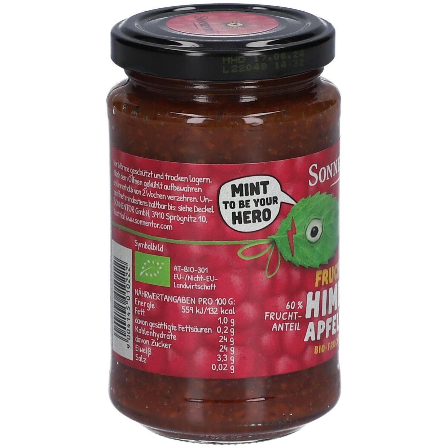 Sonnentor® Himbeere mit Apfelminze Fruchtaufstrich