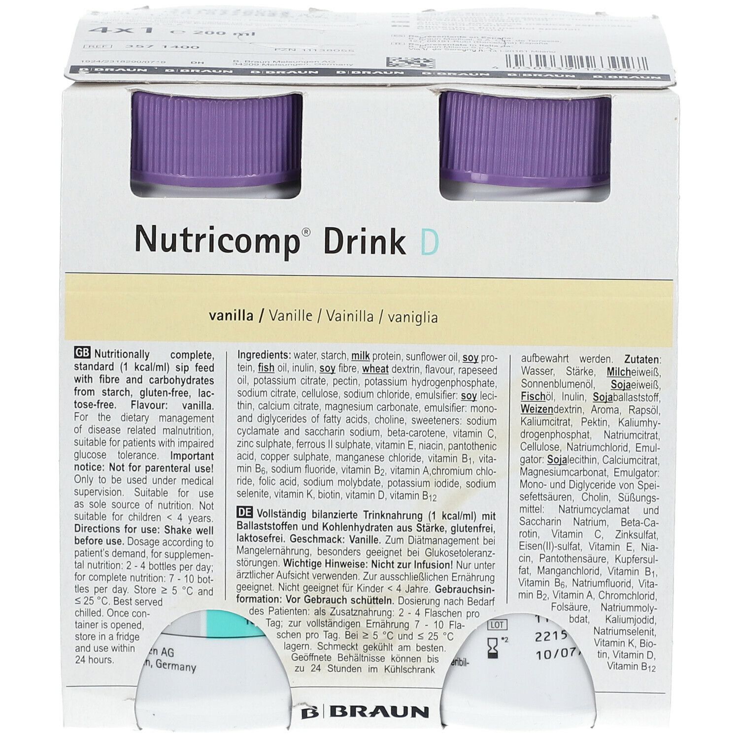 Nutricomp® Drink D Vanille