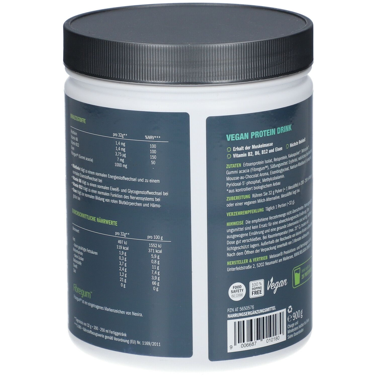 MELASAN Sport VEGAN PROTEIN Drink Schokolade